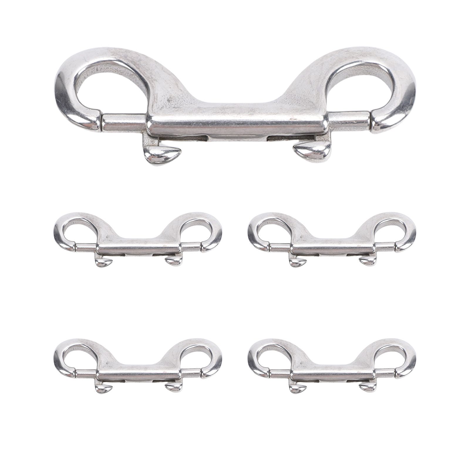 Stainless Steel Double Hook Snap Heavy Duty Clasp Snap for Ropes Chains