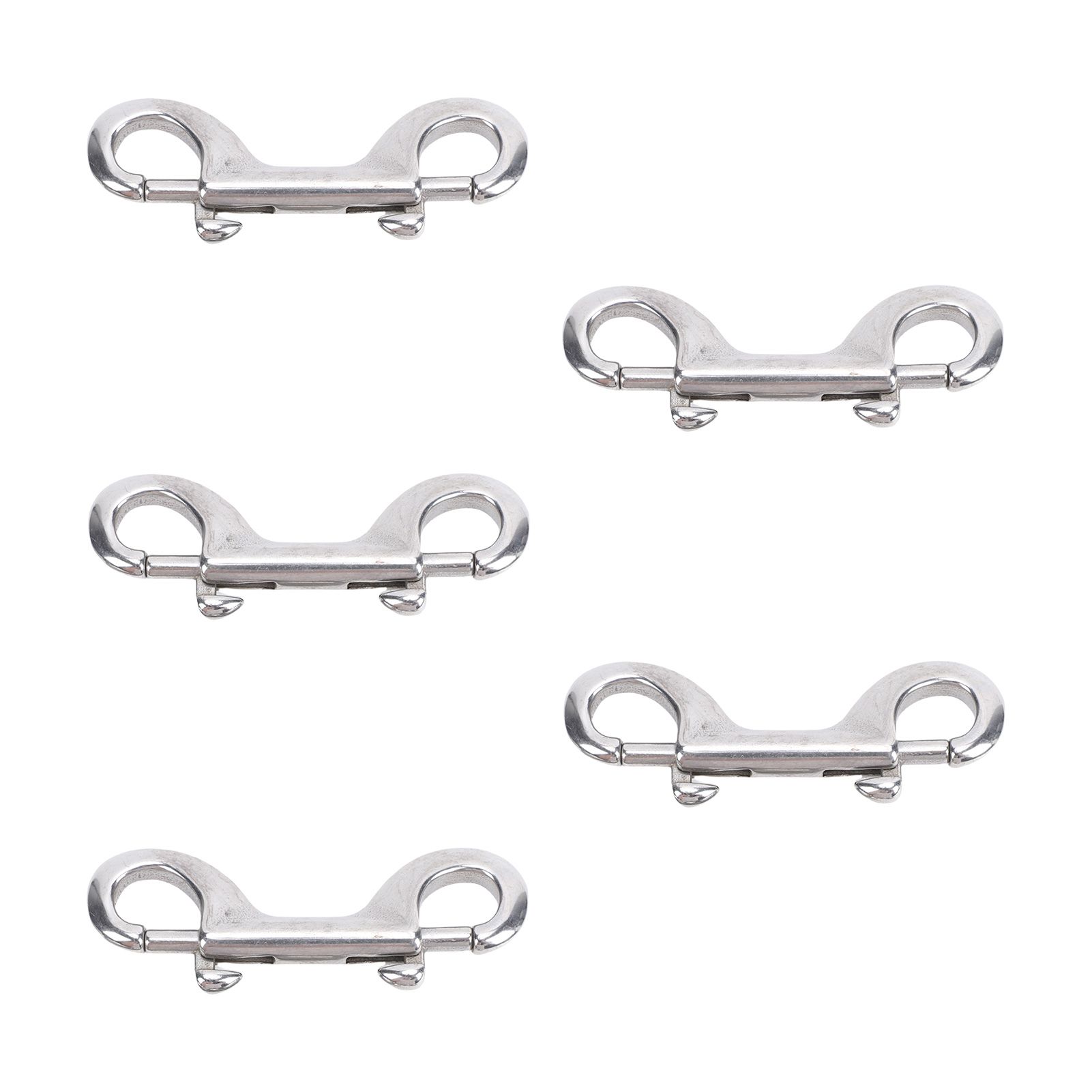 Stainless Steel Double Hook Snap Heavy Duty Clasp Snap for Ropes Chains view 3