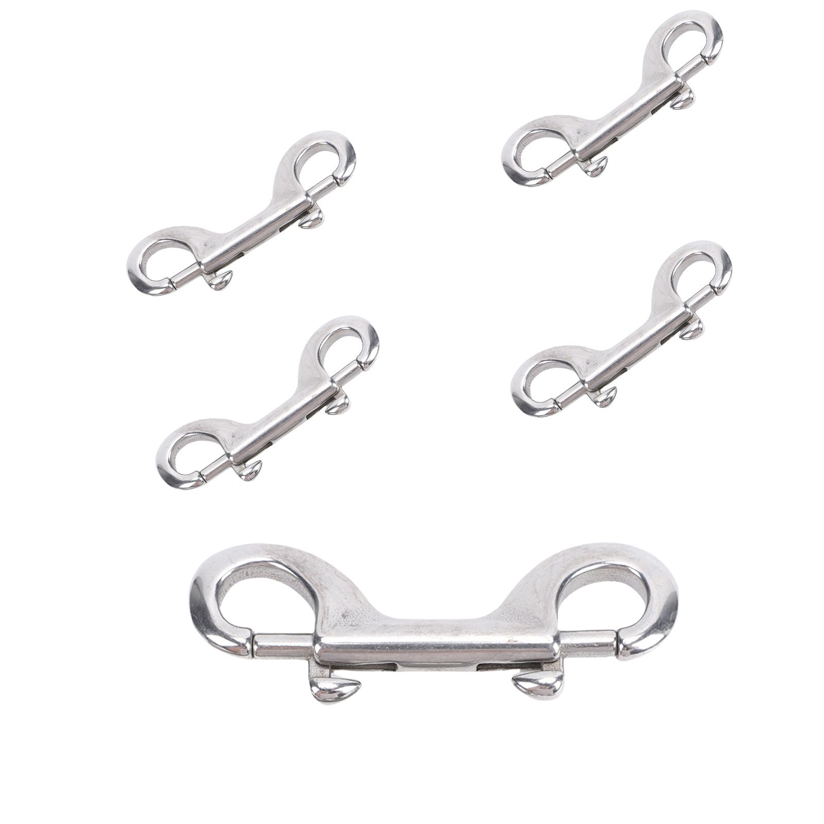 Stainless Steel Double Hook Snap Heavy Duty Clasp Snap for Ropes Chains view 5