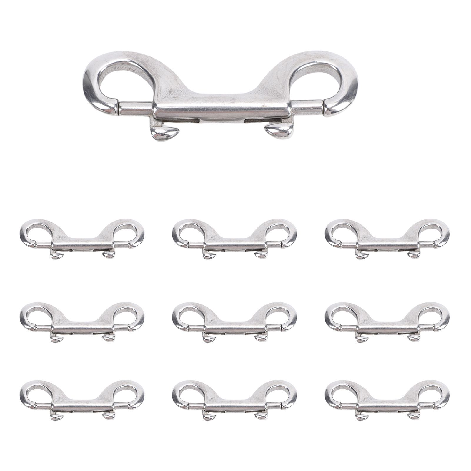 Stainless Steel Double Hook Snap Heavy Duty Clasp Snap for Ropes Chains view 5