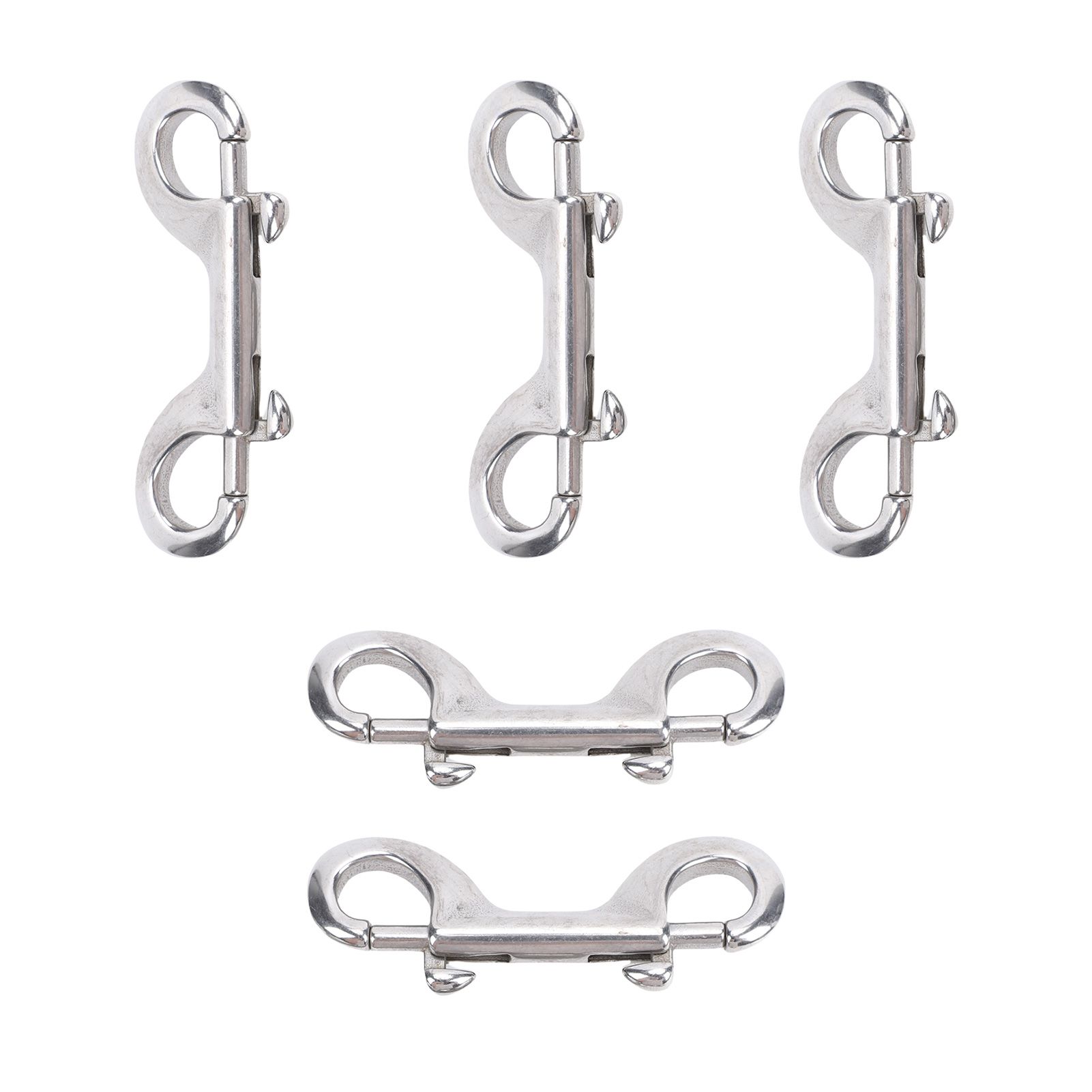 Stainless Steel Double Hook Snap Heavy Duty Clasp Snap for Ropes Chains view 7