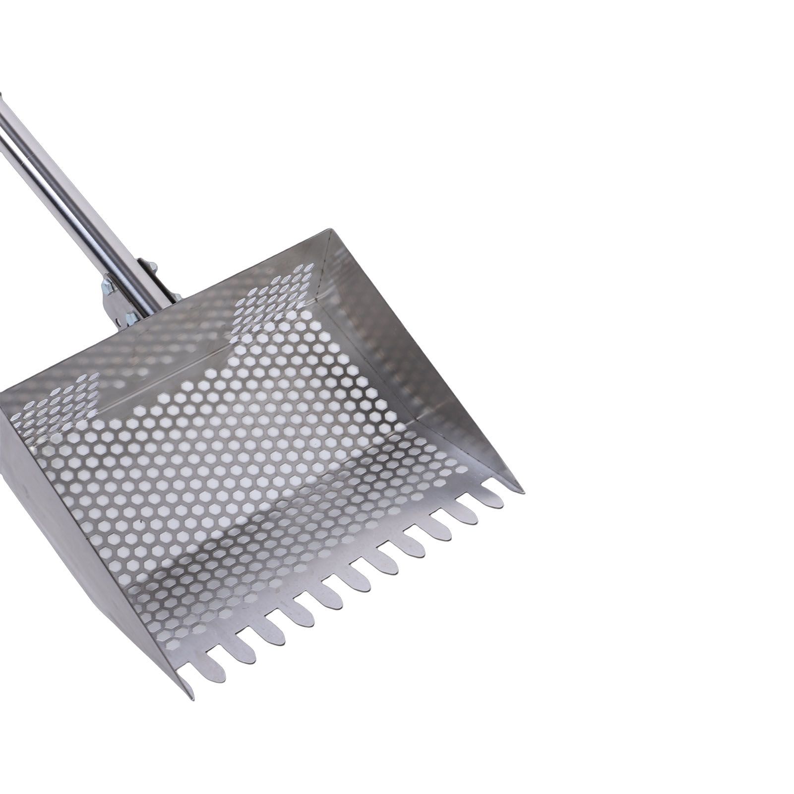 Chicken Poop Scooper Rake Stainless Steel Adjustable Chicken Litter Shovel for view 2