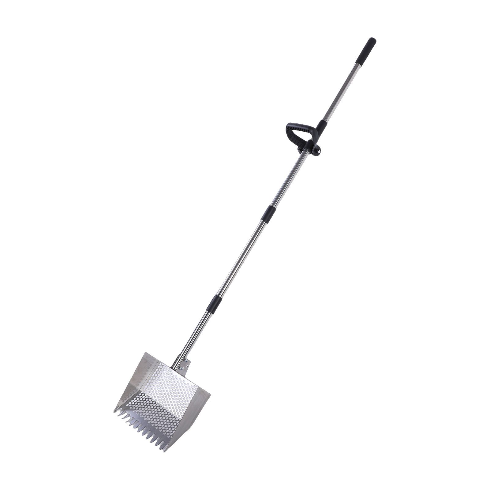 Chicken Poop Scooper Rake Stainless Steel Adjustable Chicken Litter Shovel for view 4