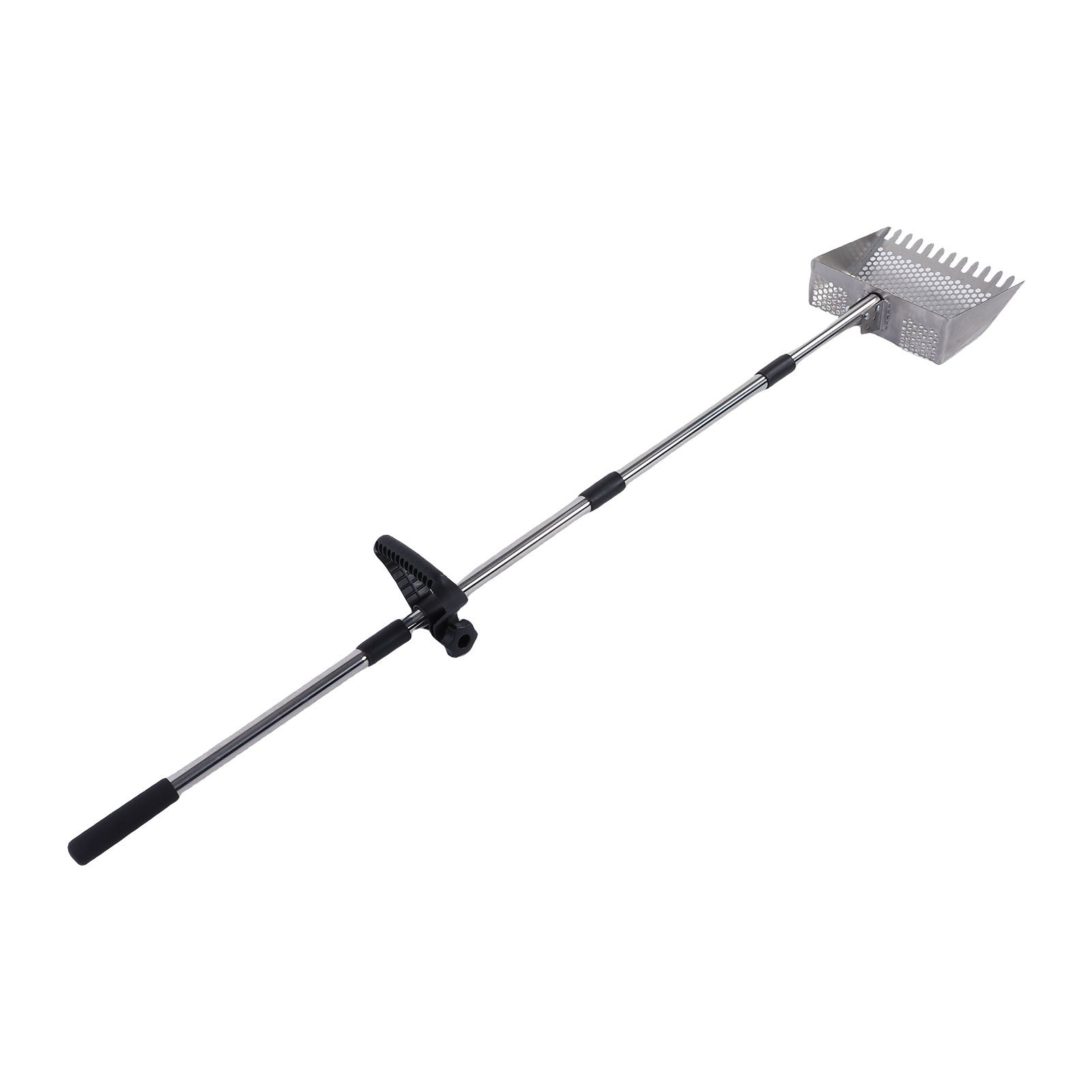 Chicken Poop Scooper Rake Stainless Steel Adjustable Chicken Litter Shovel for view 11