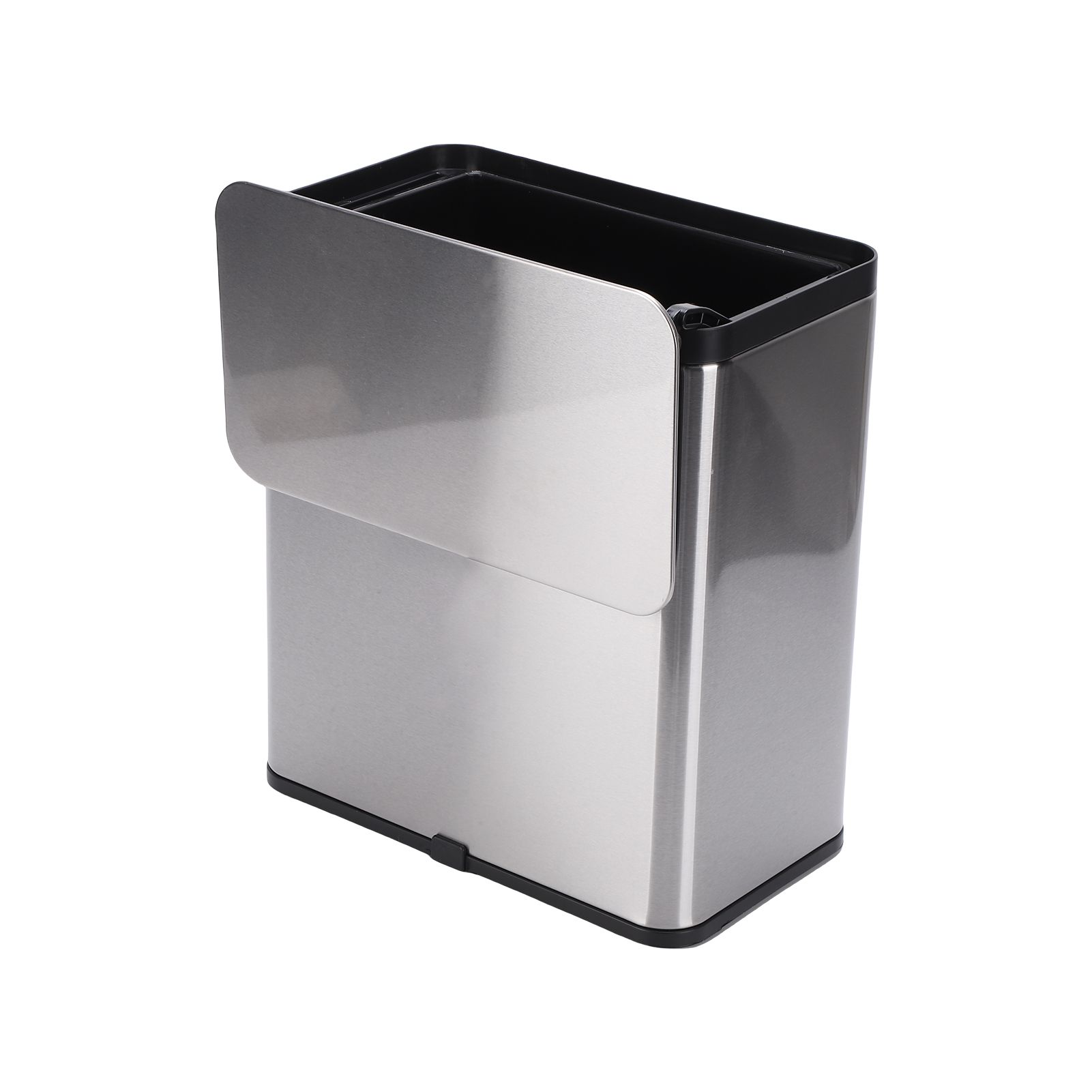 8L Stainless Steel Trash Can Square Design Wall-Mounted Kitchen Garbage Bin view 4