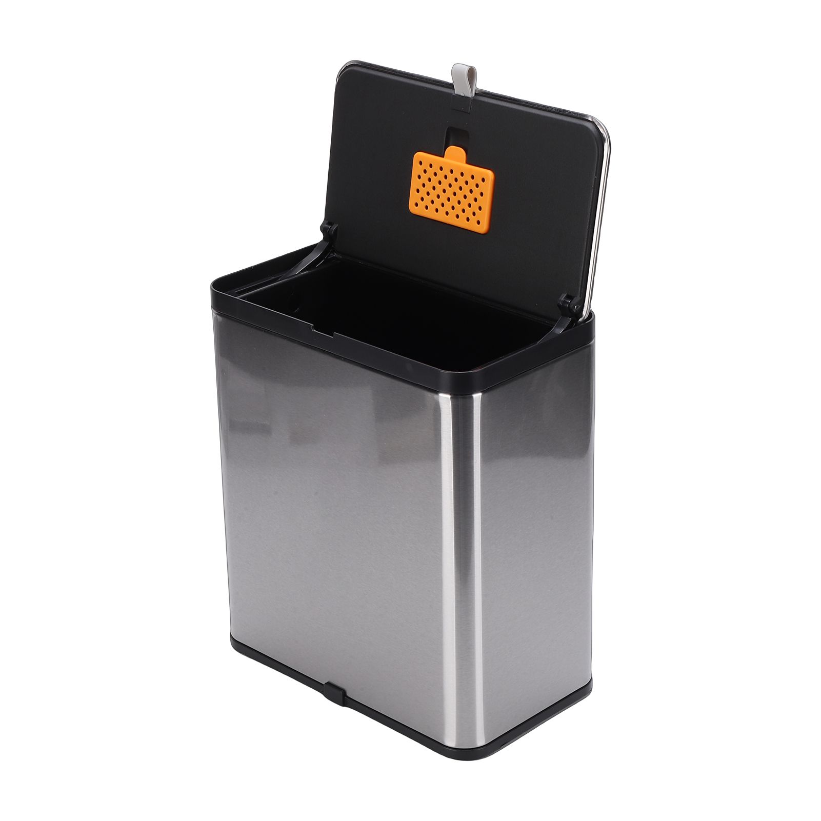 8L Stainless Steel Trash Can Square Design Wall-Mounted Kitchen Garbage Bin view 5