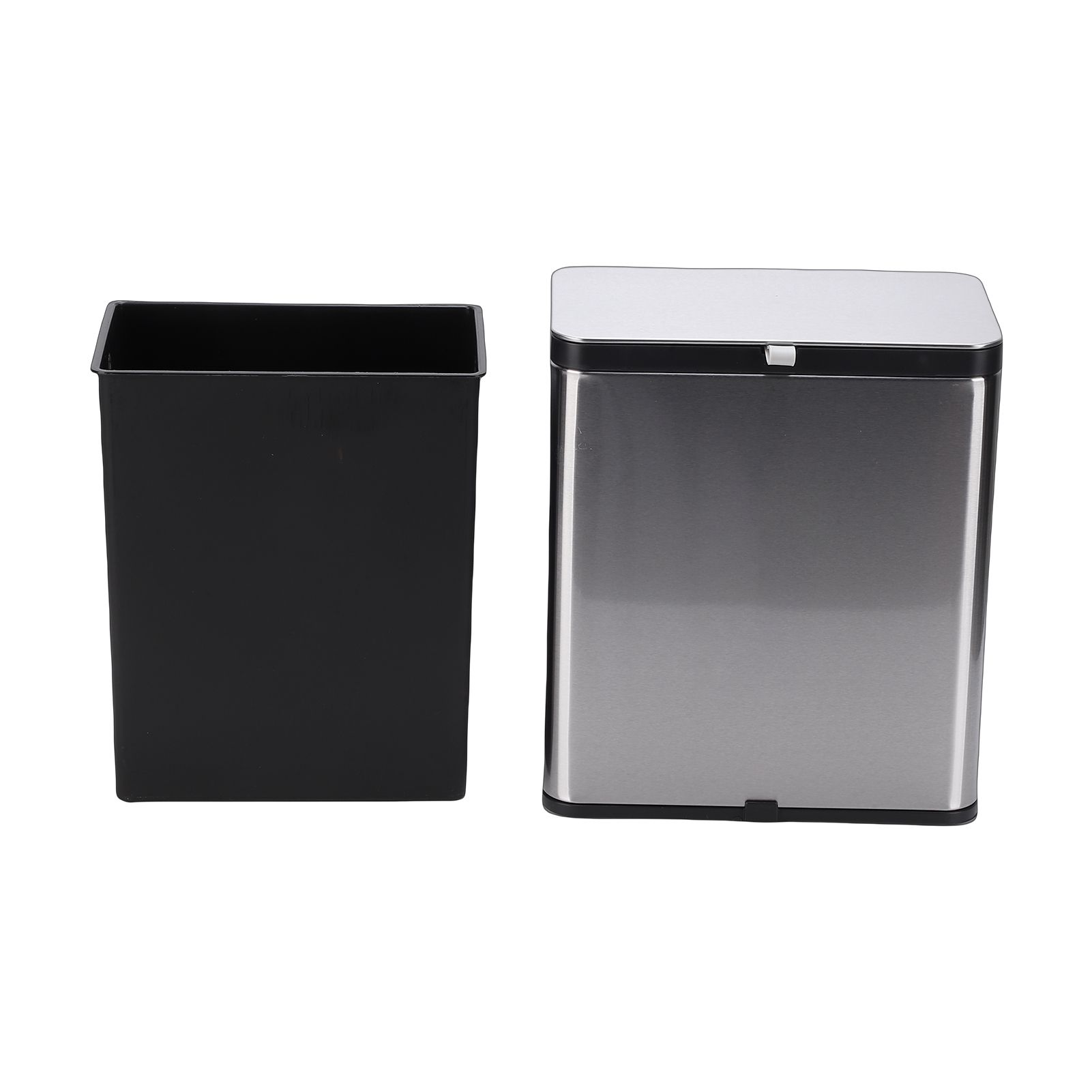 8L Stainless Steel Trash Can Square Design Wall-Mounted Kitchen Garbage Bin view 8