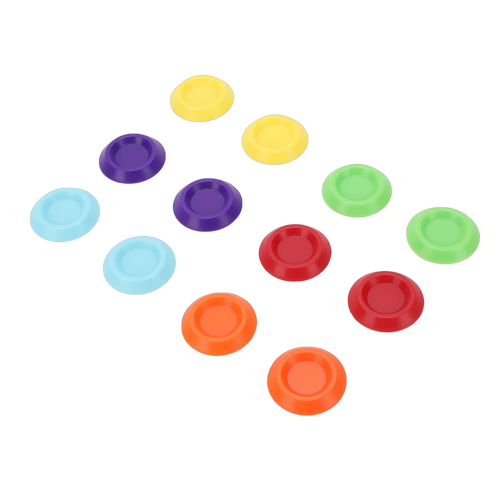 12PCS Tiny Food Dish 1.3 Inch Plastic Colorful Tiny Feeder Bowl for Isopods