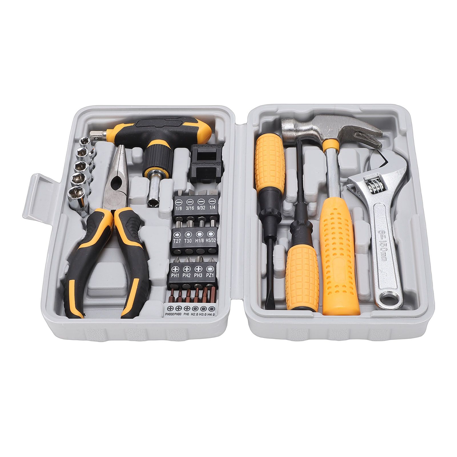 30 Pieces Magnetic T Handle Ratchet Wrench and Screwdriver Set Home Repair