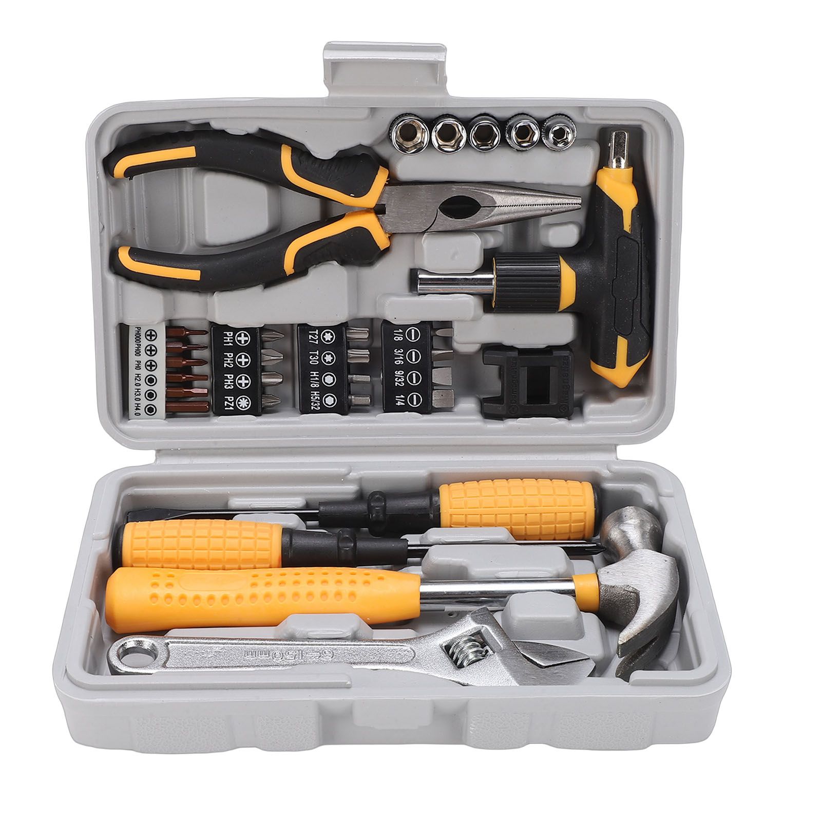 30 Pieces Magnetic T Handle Ratchet Wrench and Screwdriver Set Home Repair view 3