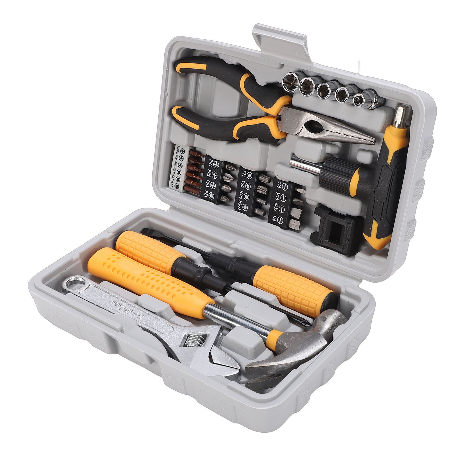 30 Pieces Magnetic T Handle Ratchet Wrench and Screwdriver Set Home Repair view 8