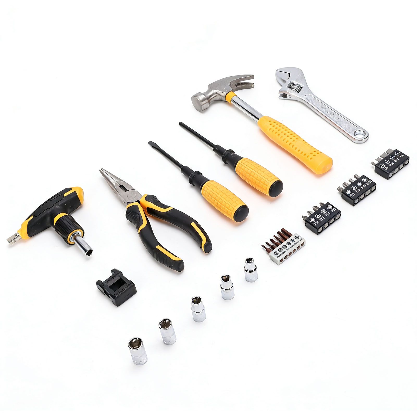 30 Pieces Magnetic T Handle Ratchet Wrench and Screwdriver Set Home Repair view 10