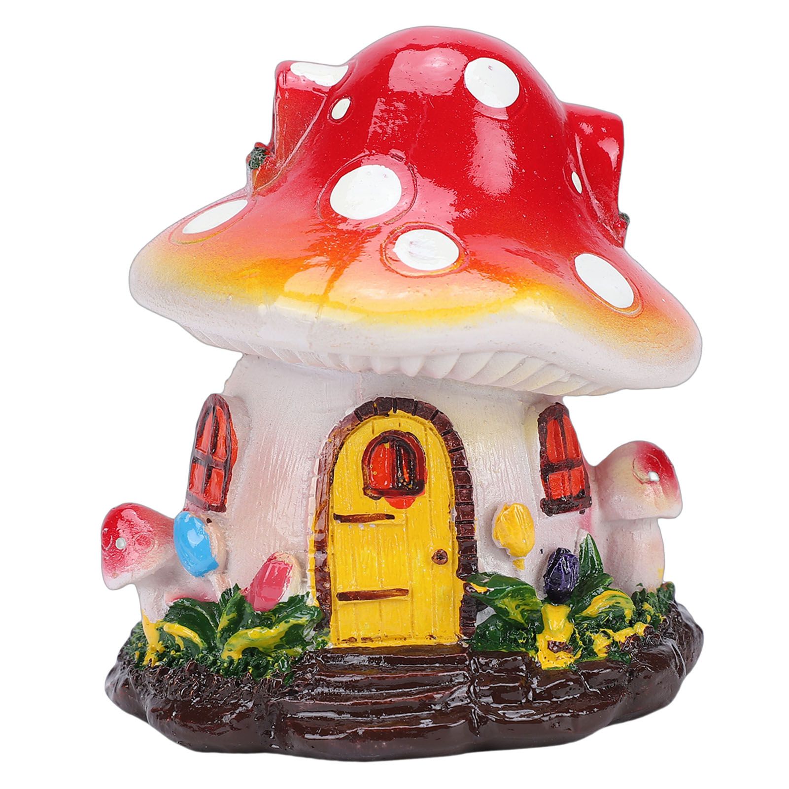 Miniature Mushroom House Resin Yard Decoration Mushroom Fairy House Statue for view 2