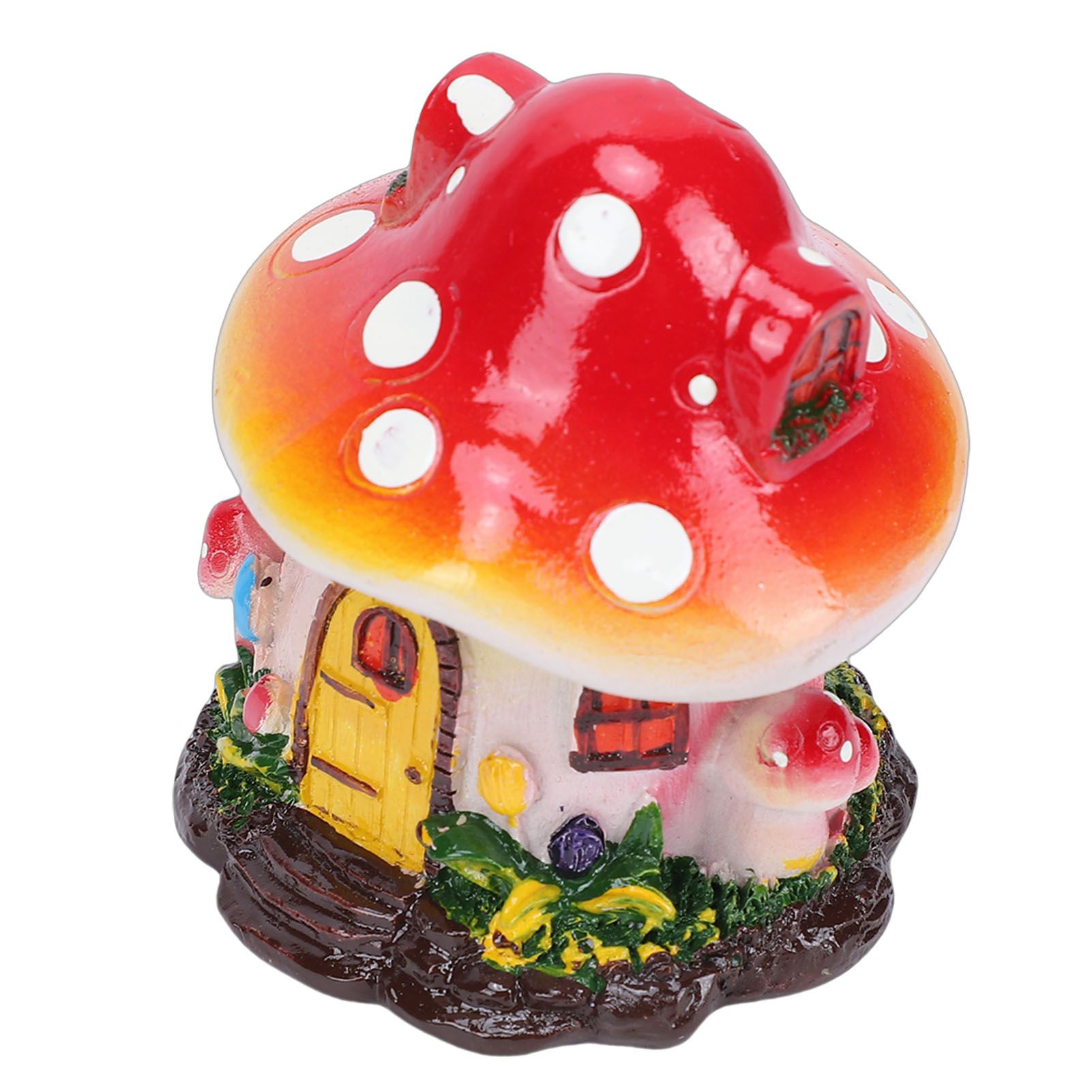 Miniature Mushroom House Resin Yard Decoration Mushroom Fairy House Statue for view 3