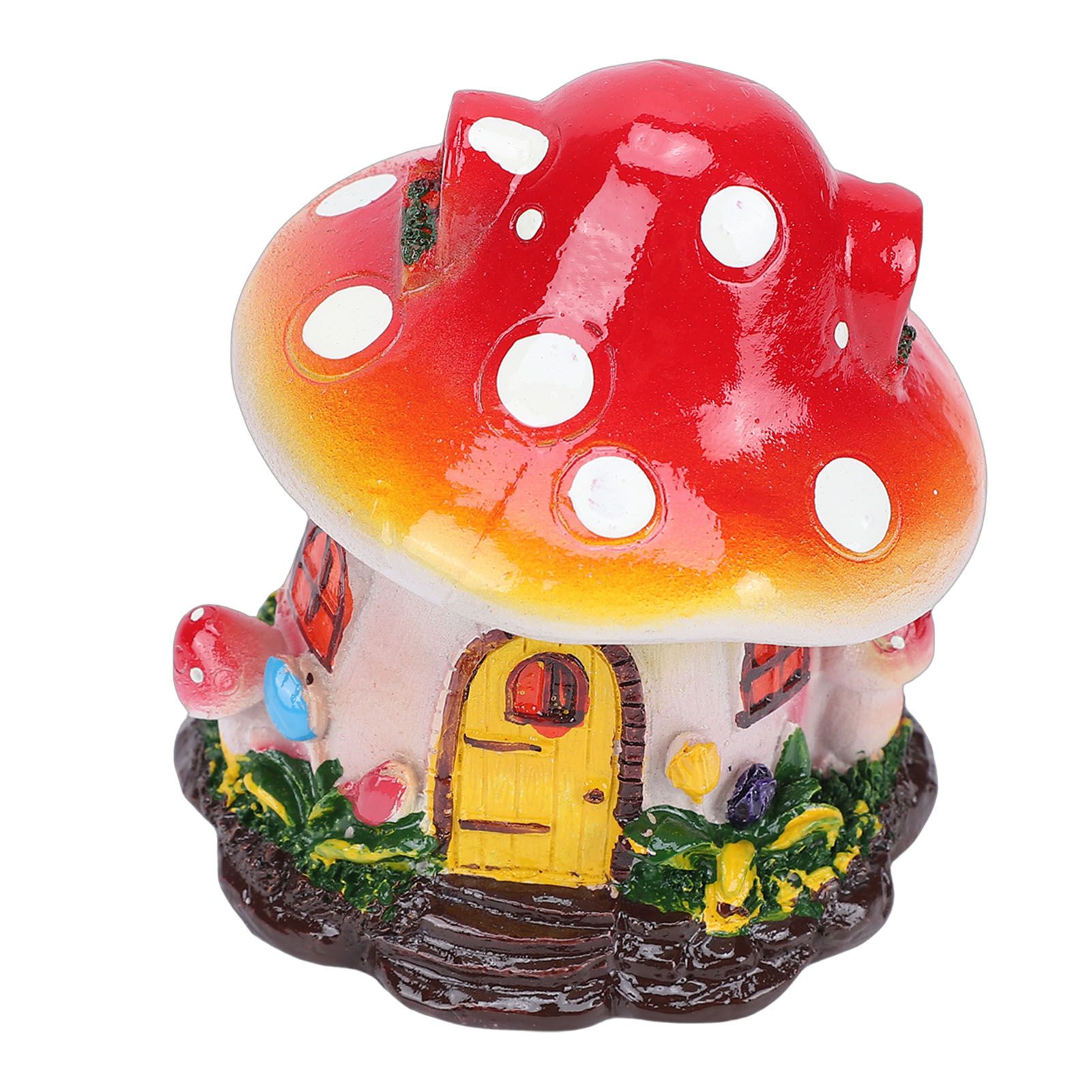 Miniature Mushroom House Resin Yard Decoration Mushroom Fairy House Statue for view 4