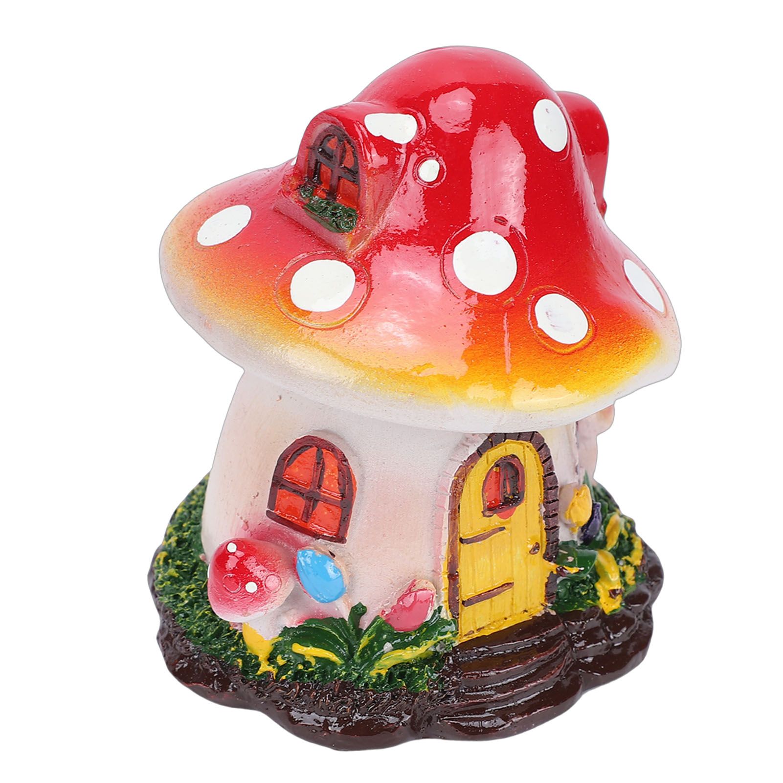 Miniature Mushroom House Resin Yard Decoration Mushroom Fairy House Statue for view 5