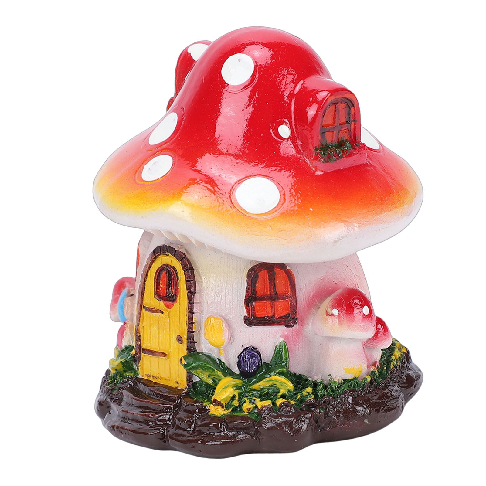 Miniature Mushroom House Resin Yard Decoration Mushroom Fairy House Statue for view 7
