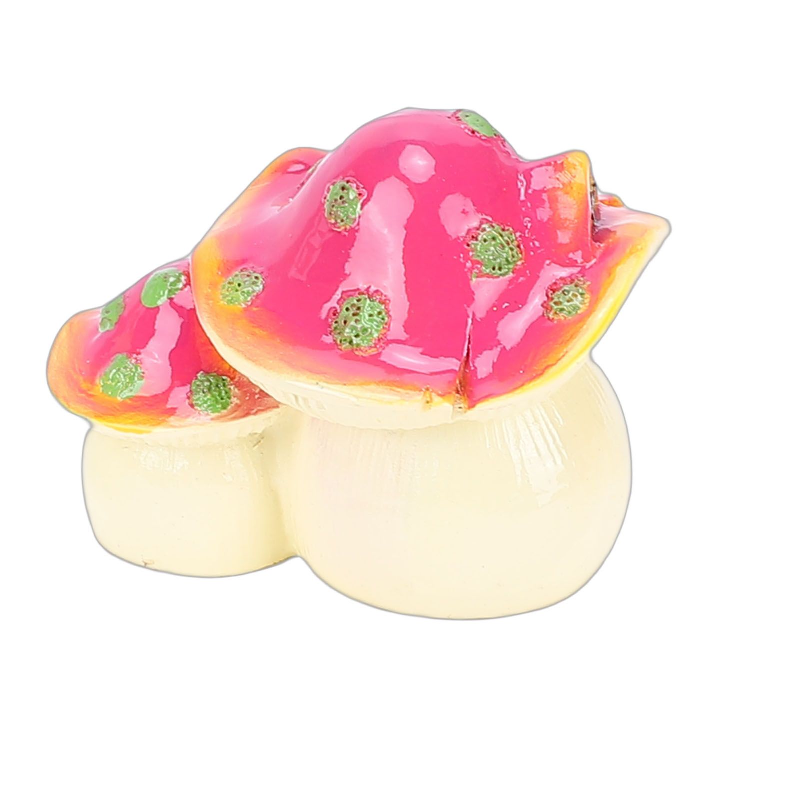3pcs Mushroom House Statues Violet Red Yellow Resin Small Mushroom House view 2