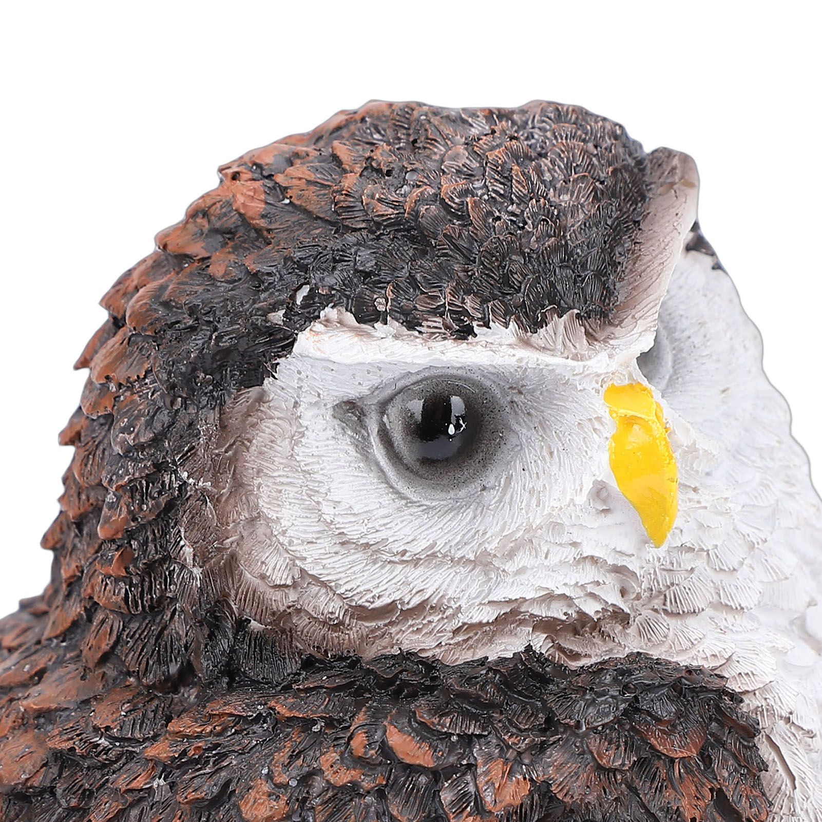 Owl Figurine Brown Cute Lifelike Small Owl Sculpture Resin Animal Statue for view 2