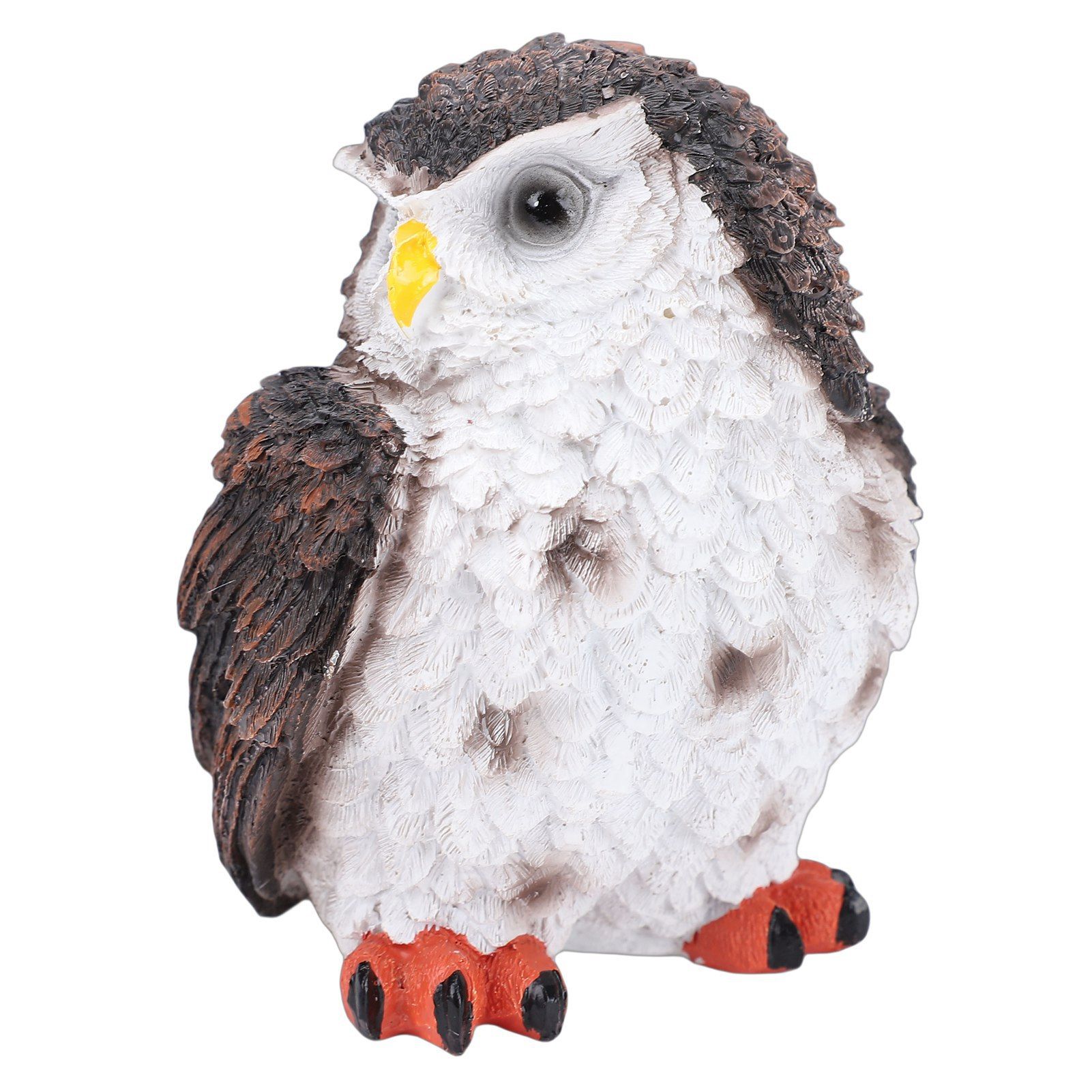 Owl Figurine Brown Cute Lifelike Small Owl Sculpture Resin Animal Statue for view 4