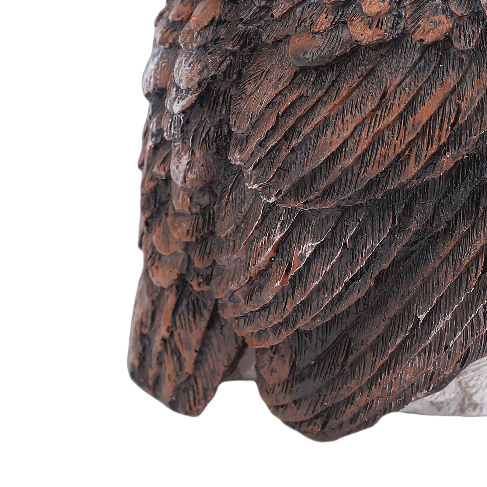 Owl Figurine Brown Cute Lifelike Small Owl Sculpture Resin Animal Statue for view 7