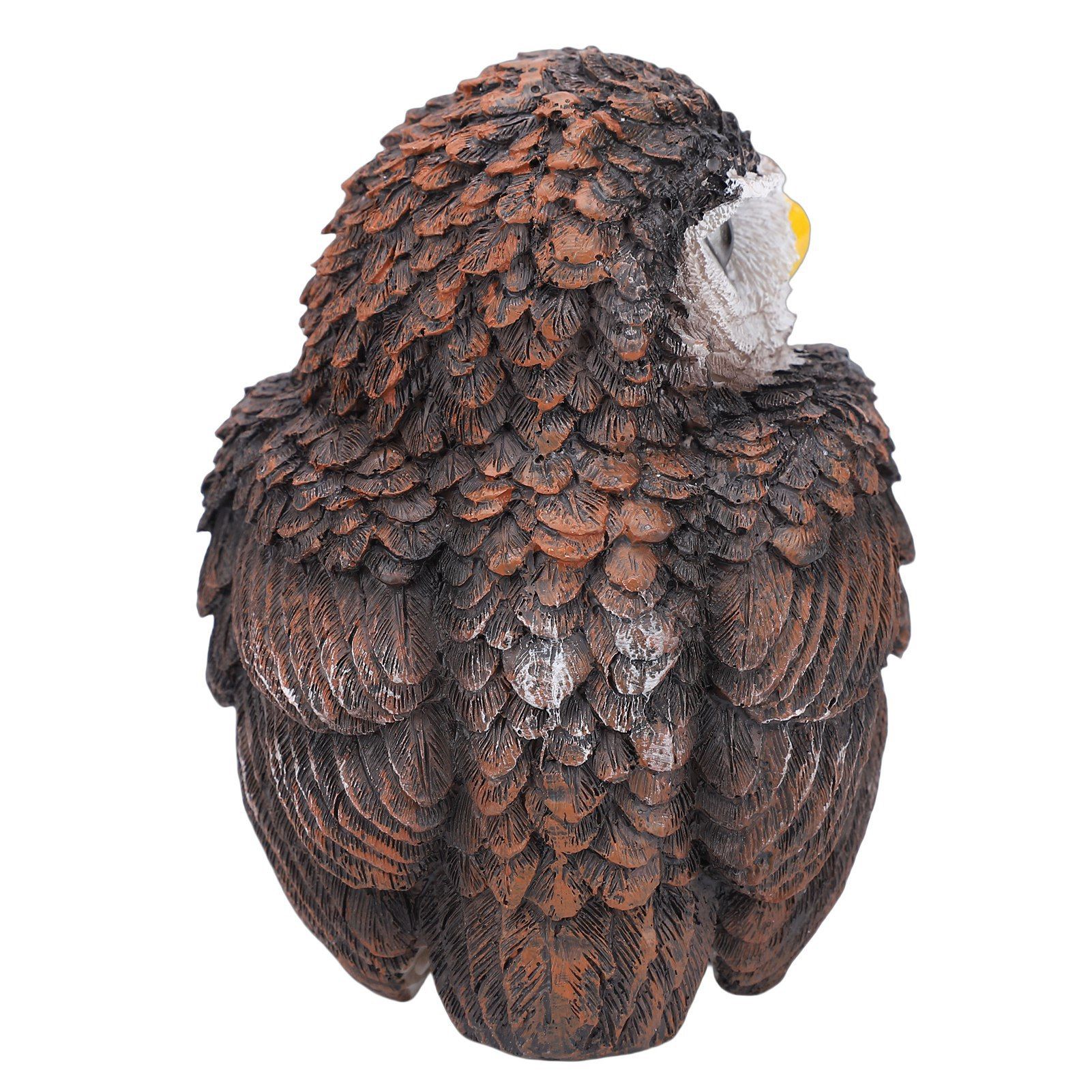 Owl Figurine Brown Cute Lifelike Small Owl Sculpture Resin Animal Statue for view 10