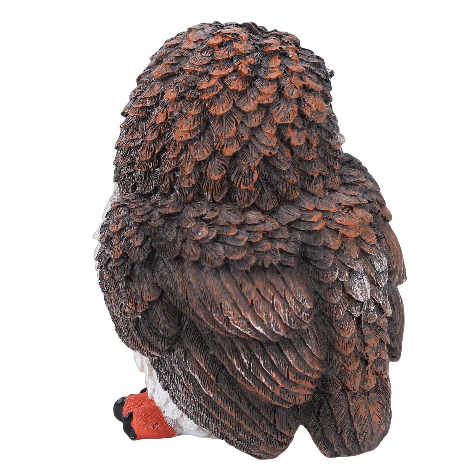 Owl Figurine Brown Cute Lifelike Small Owl Sculpture Resin Animal Statue for view 11