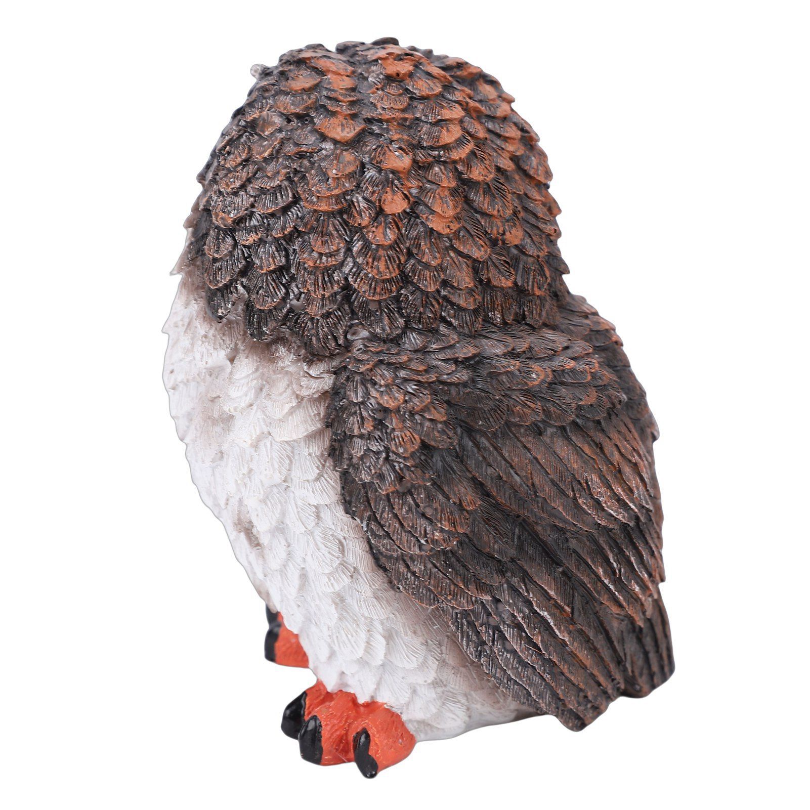 Owl Figurine Brown Cute Lifelike Small Owl Sculpture Resin Animal Statue for view 12
