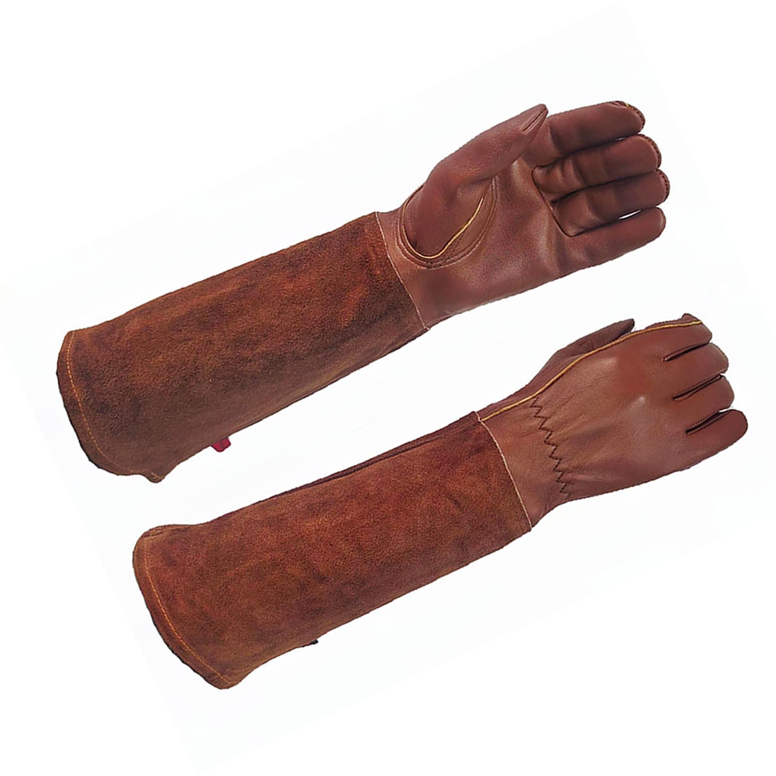 Long Gardening Gloves Cowhide Leather Breathable Thorn Proof Rose Pruning view 6