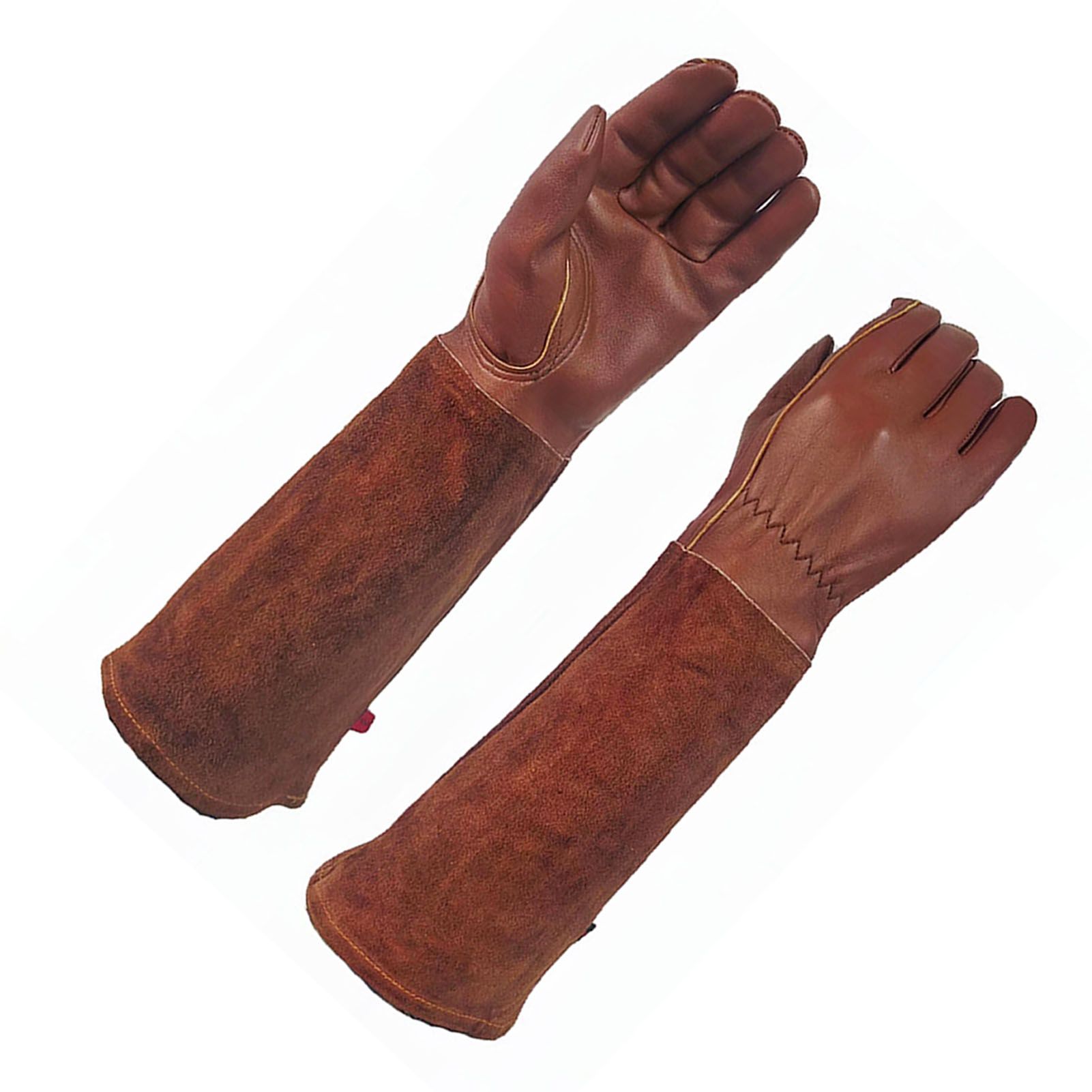 Long Gardening Gloves Cowhide Leather Breathable Thorn Proof Rose Pruning view 11
