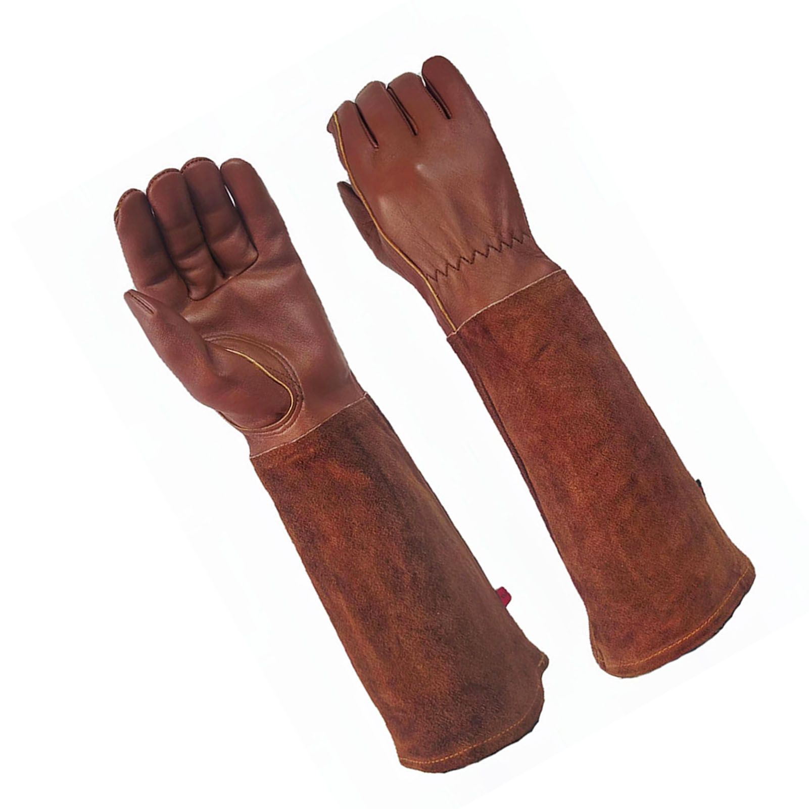 Long Gardening Gloves Cowhide Leather Breathable Thorn Proof Rose Pruning view 12
