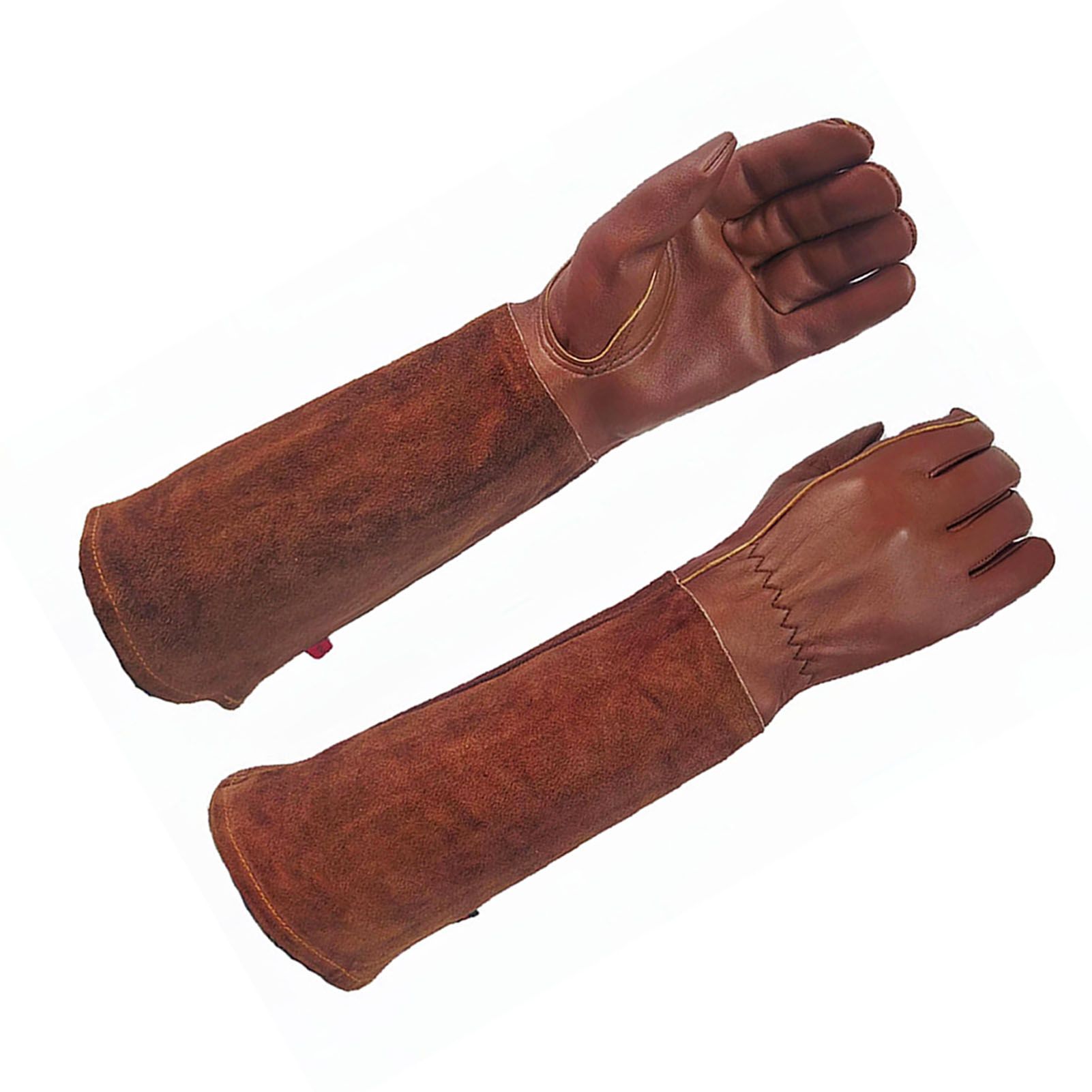 Long Gardening Gloves Cowhide Leather Breathable Thorn Proof Rose Pruning view 9