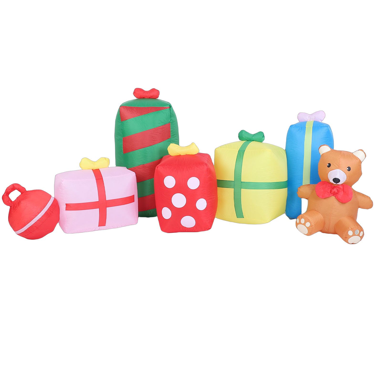 9.8ft Xmas Inflatables Outdoor Decorations Gift Boxes and Bear Blow Up Yard — image 1