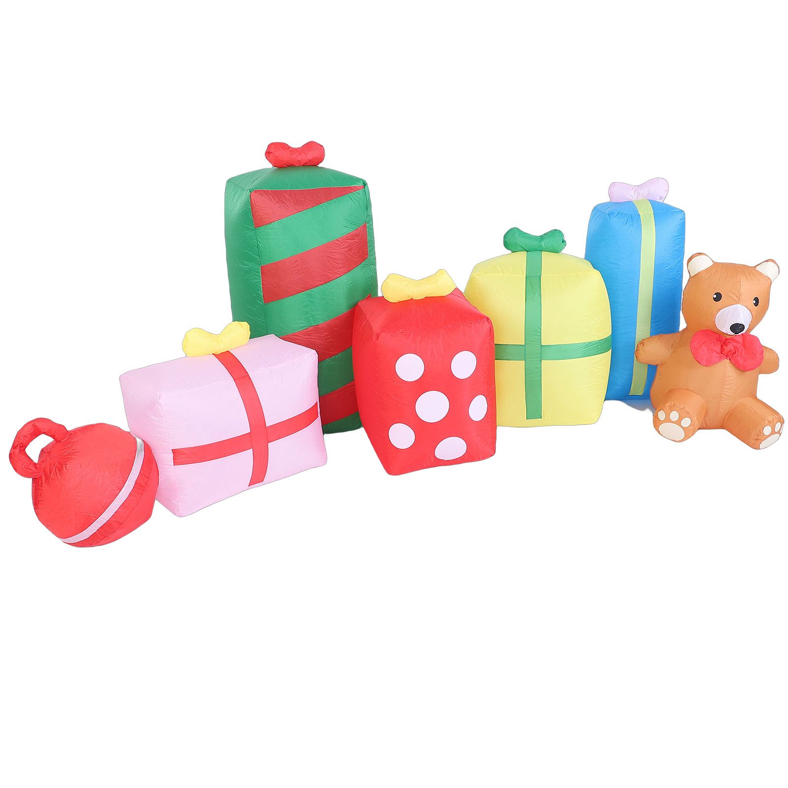 9.8ft Xmas Inflatables Outdoor Decorations Gift Boxes and Bear Blow Up Yard view 11