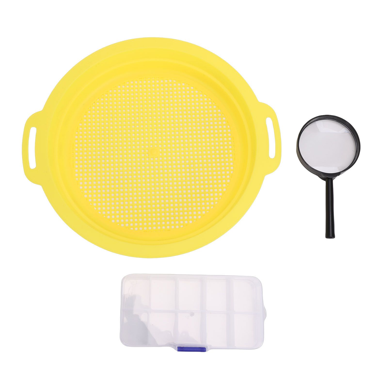 Gold Sifting Pan Set Portable Kit with Magnifier Tool Box Panning Lightweight view 3
