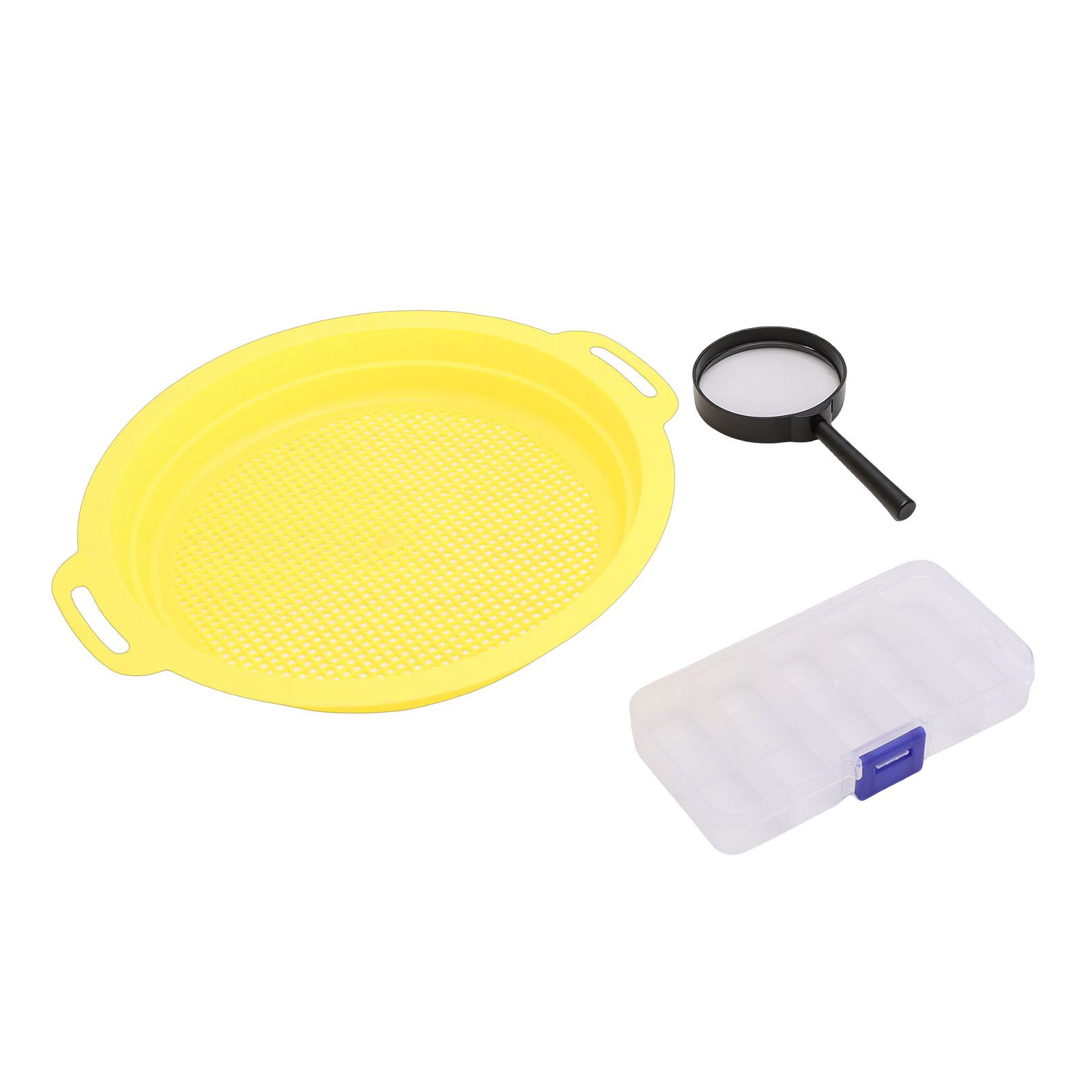 Gold Sifting Pan Set Portable Kit with Magnifier Tool Box Panning Lightweight view 9