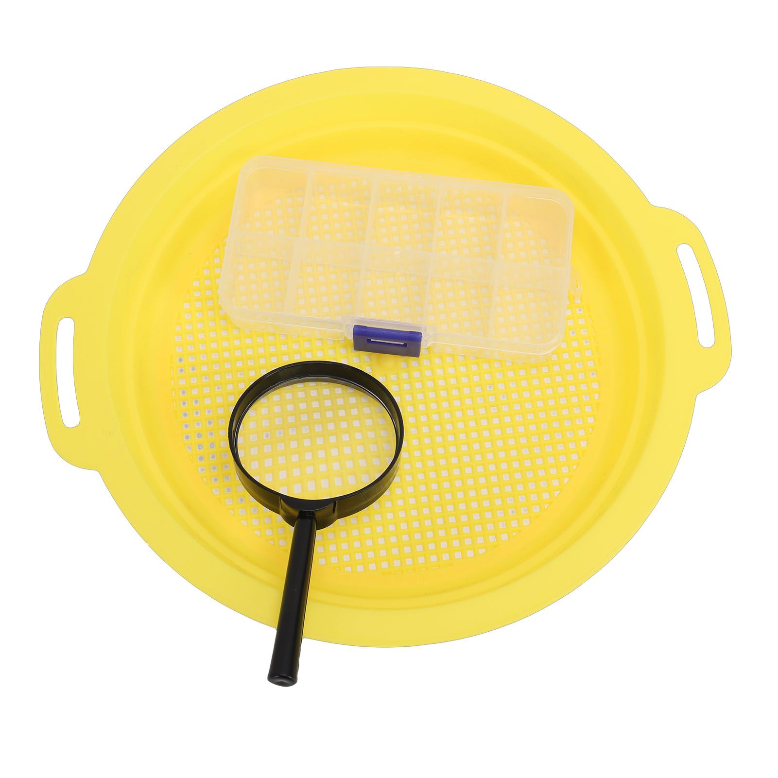 Gold Sifting Pan Set Portable Kit with Magnifier Tool Box Panning Lightweight view 11