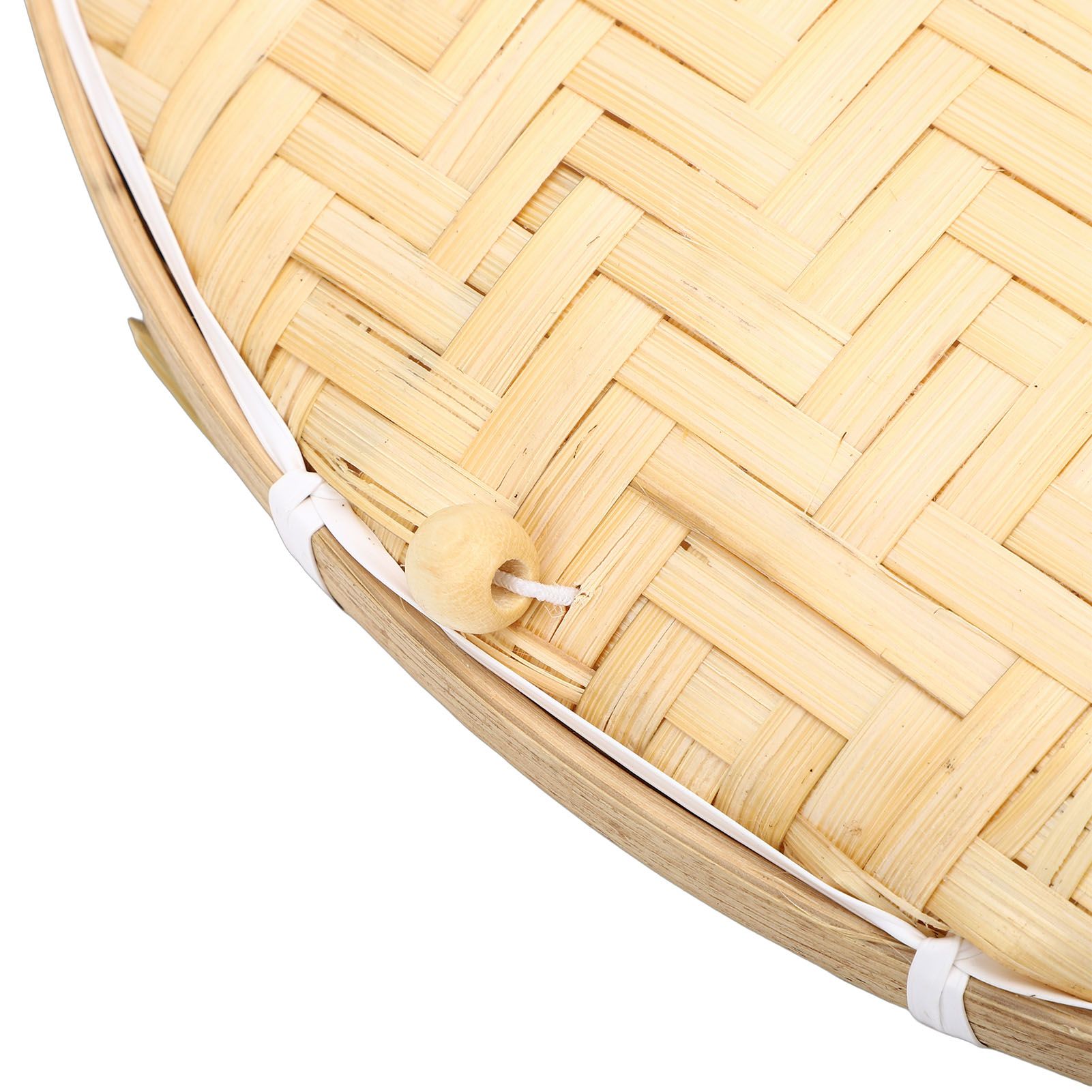 2PCS Food Serving Tent Basket Hand Woven Basket Dust Proof Vegetable Fruits view 2