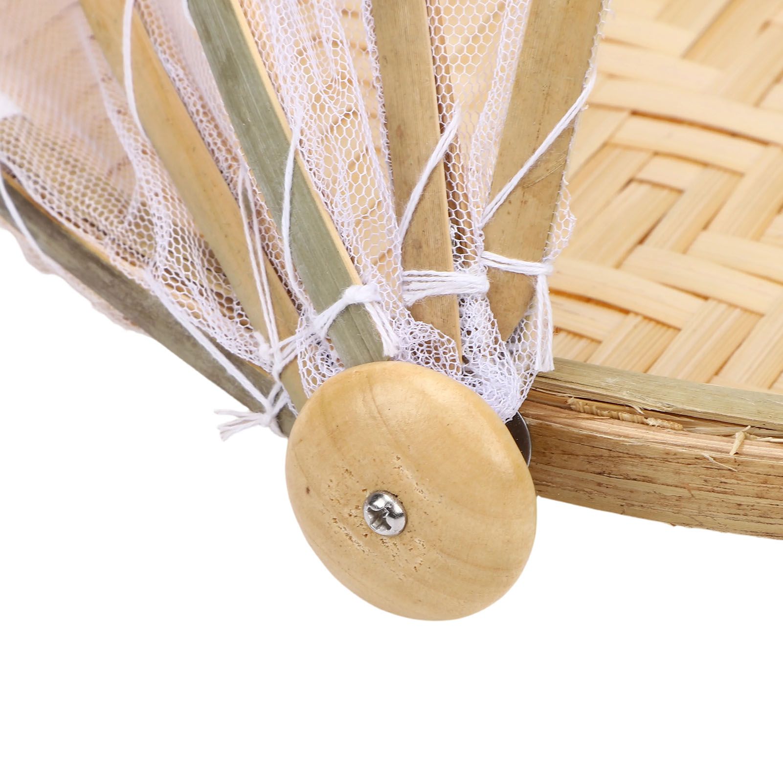 2PCS Food Serving Tent Basket Hand Woven Basket Dust Proof Vegetable Fruits view 9