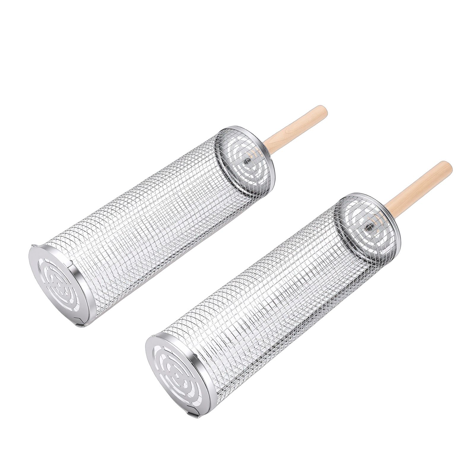 Rolling Grill Basket 304 Stainless Steel Rolling BBQ Net for Veggies Outdoor view 9