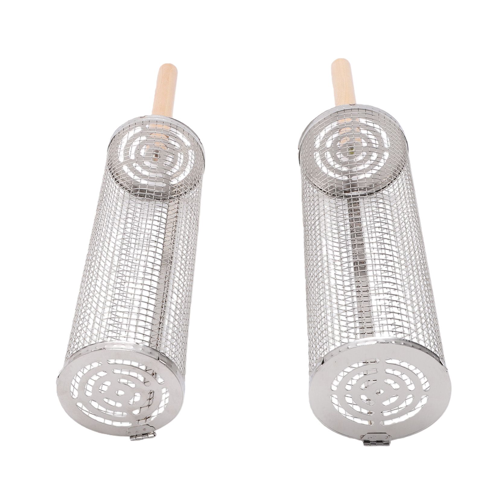 Rolling Grill Basket 304 Stainless Steel Rolling BBQ Net for Veggies Outdoor view 11