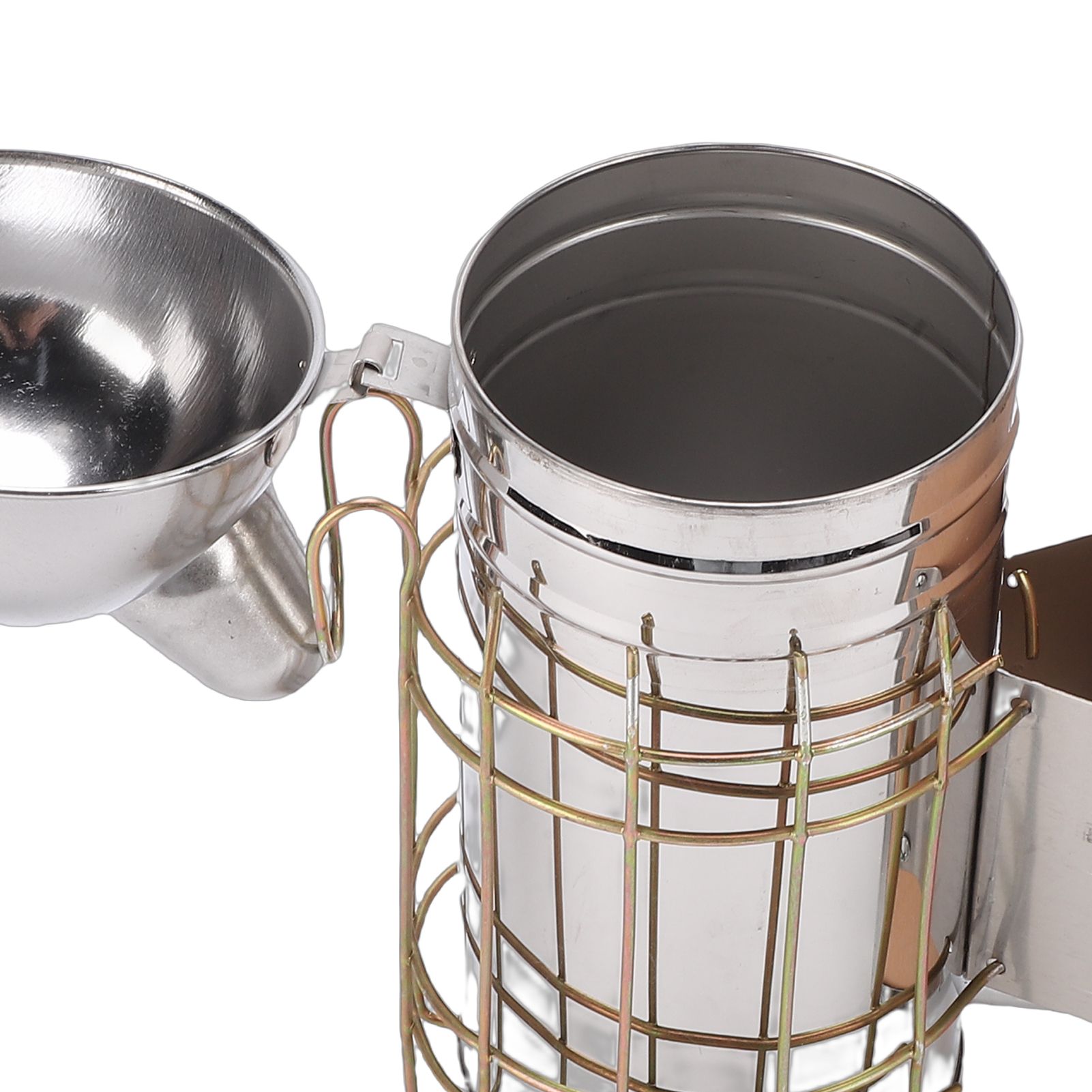 Bee Hive Smoker Stainless Steel Bee Smoker Beekeeping Equipment with Hanging view 5
