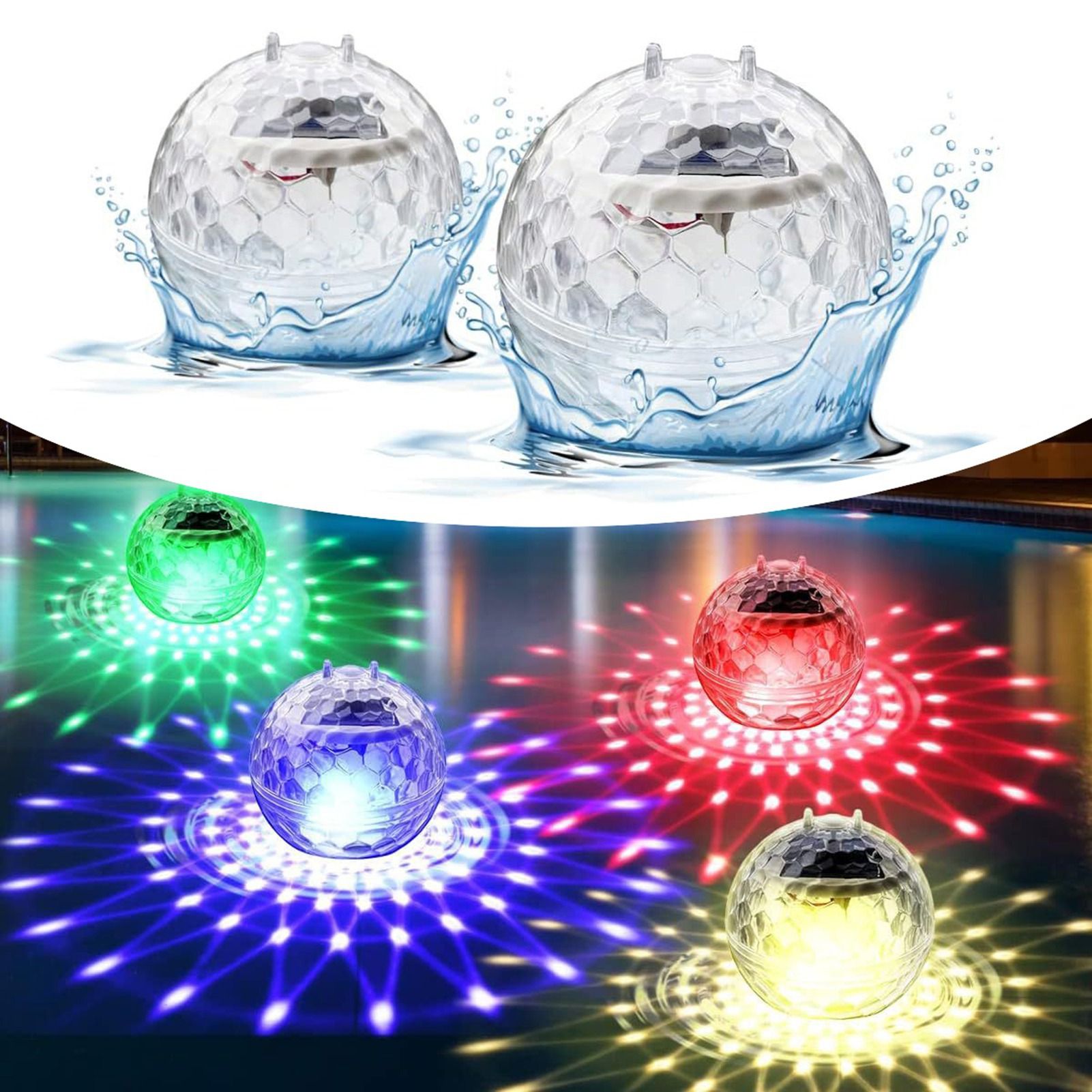 Solar Floating Pool Light LED Color Changing Water Proof Floating Light for view 11