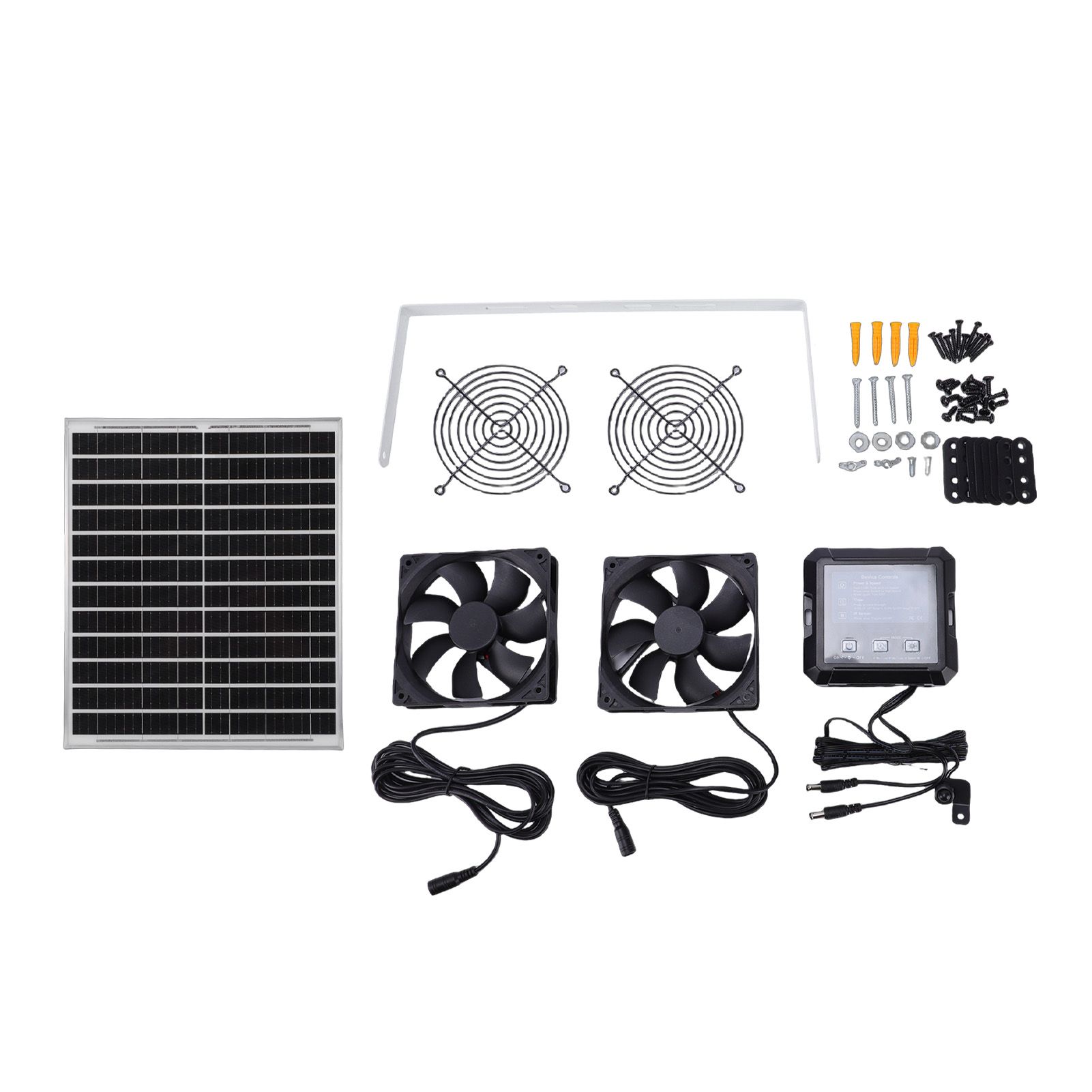 Solar Exhaust Fan 2 Speeds Adjustable 3 Start Up Modes Waterproofing Solar view 3