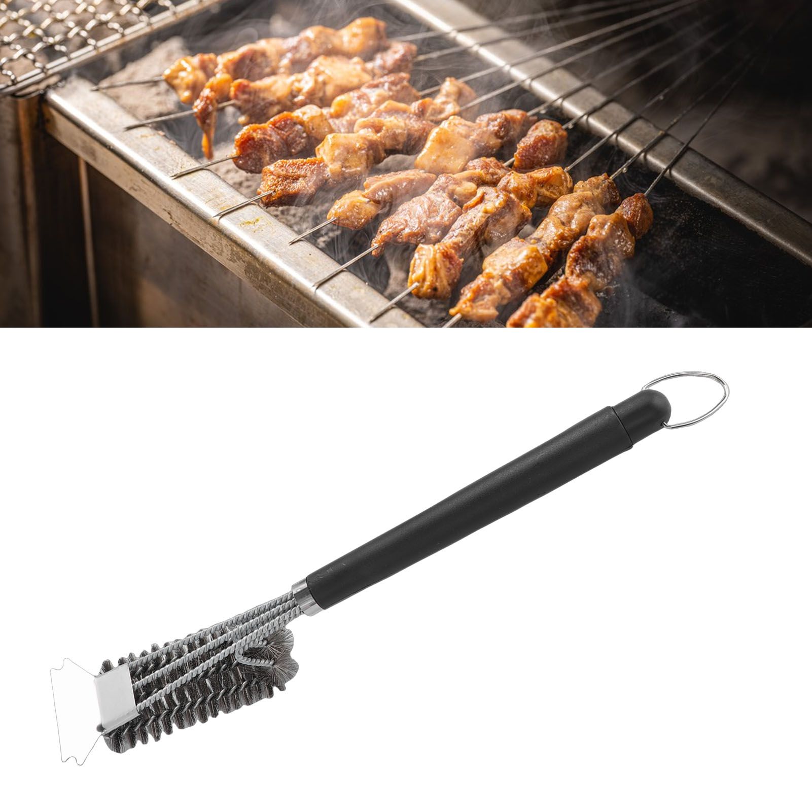 Grill Brush and Scraper Stainless Steel BBQ Grill Cleaner Brush for Outdoor view 12