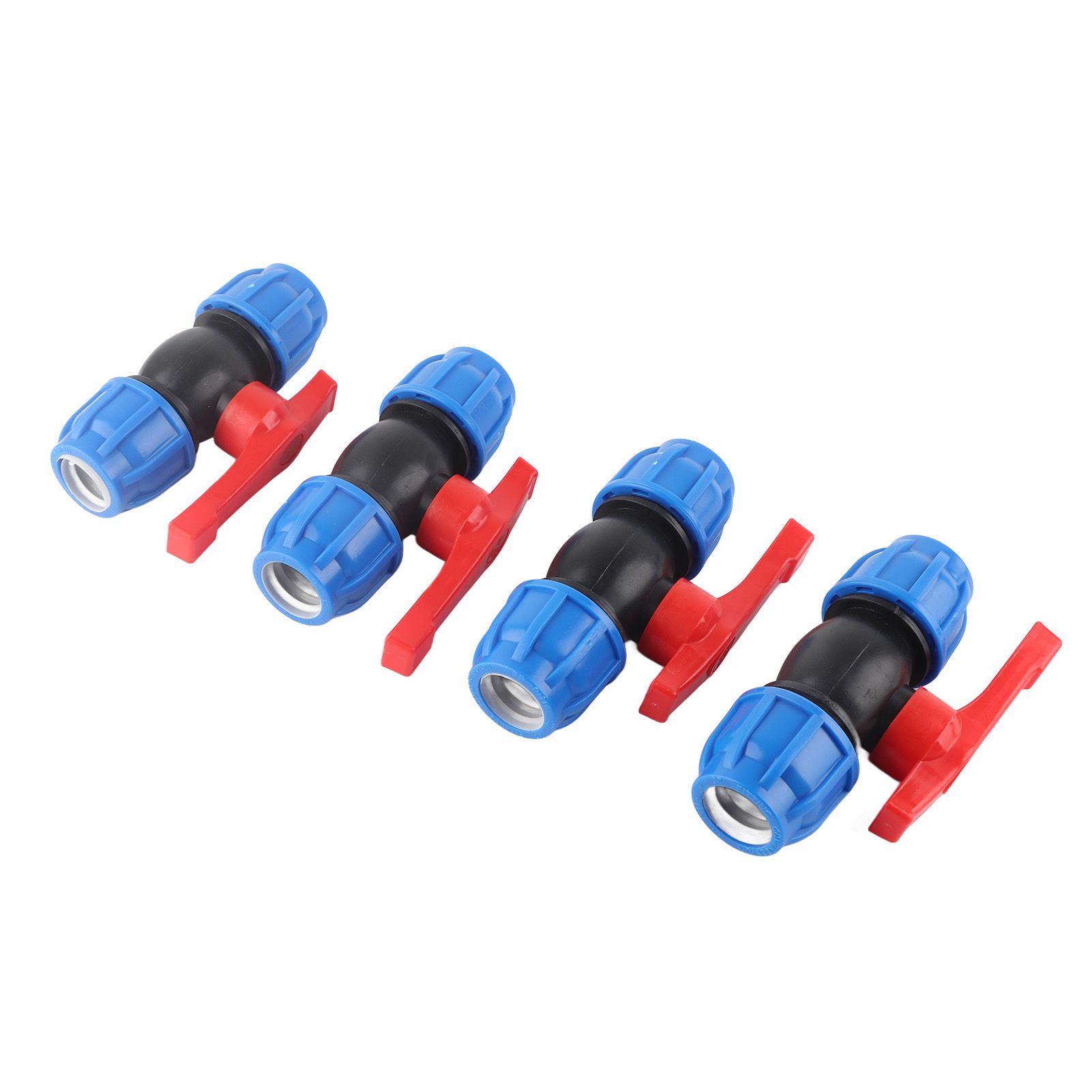 4Pcs PE Straight Ball Valve Shutoff Valve Home Garden Pipeline Fittings view 4