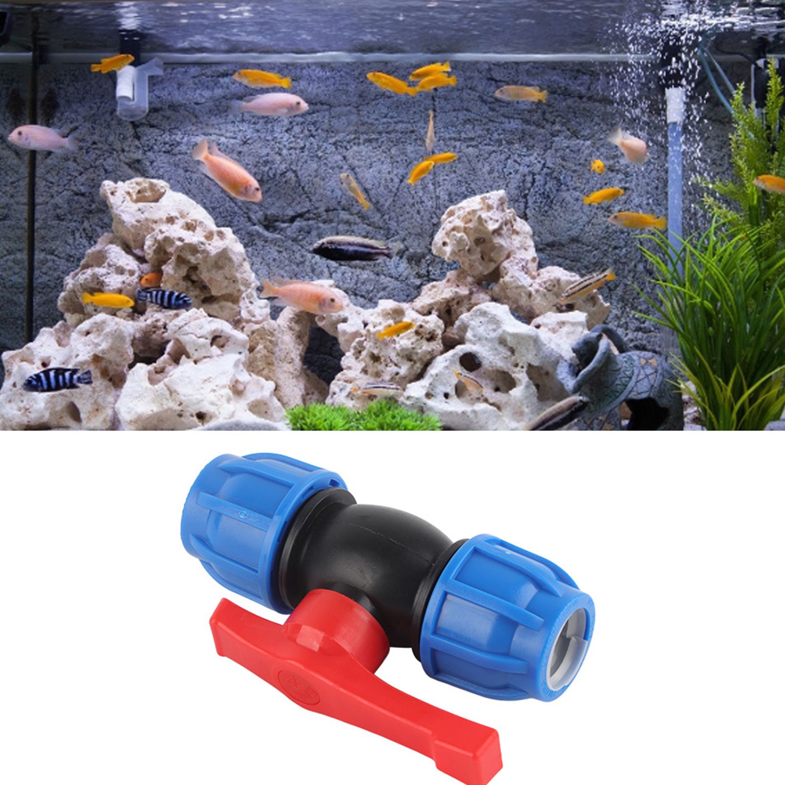 4Pcs PE Straight Ball Valve Shutoff Valve Home Garden Pipeline Fittings view 10