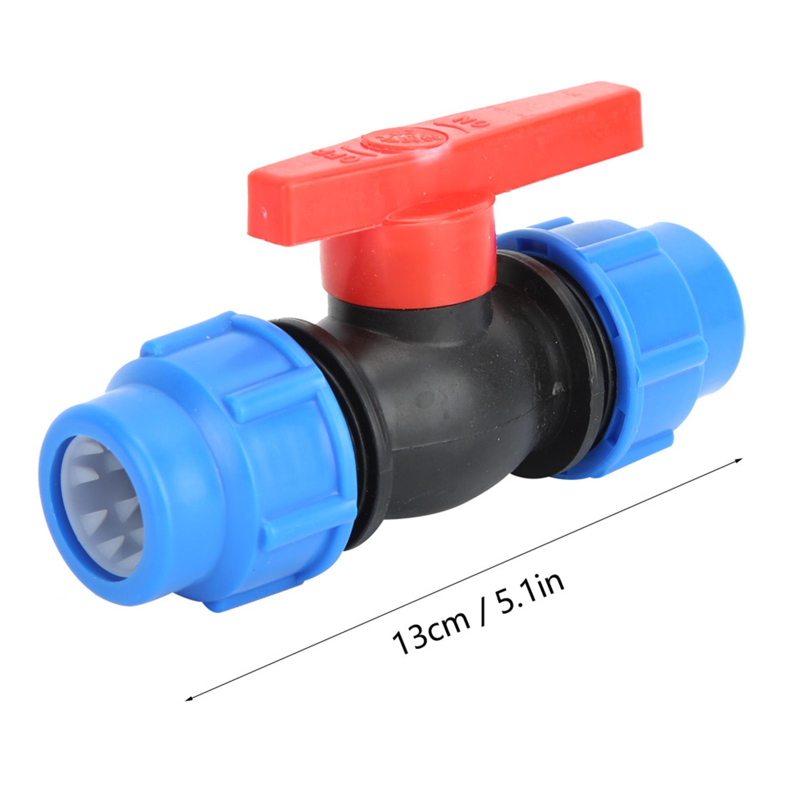 4Pcs PE Straight Ball Valve Shutoff Valve Home Garden Pipeline Fittings view 12