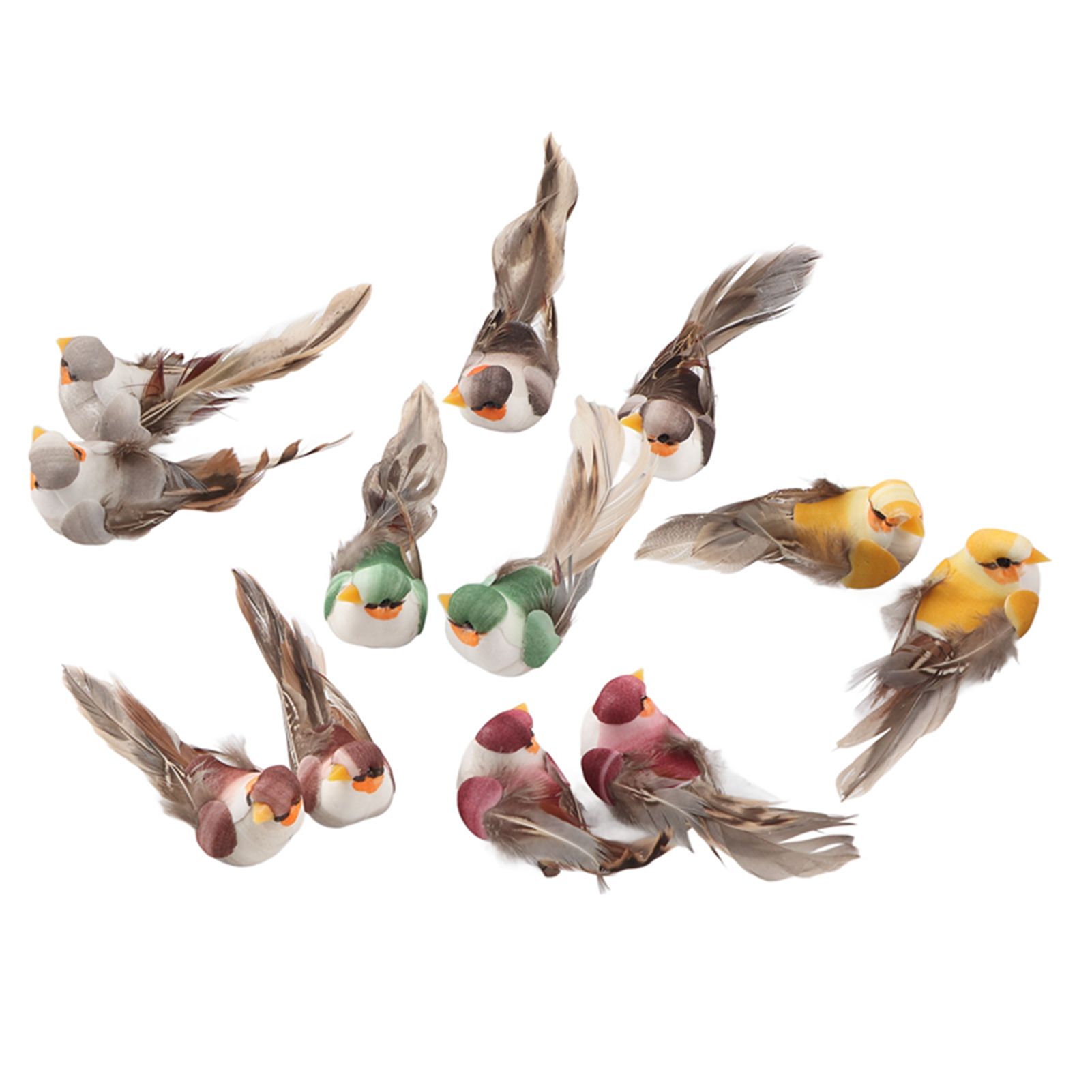 12Pcs Simulation Foam Bird Artificial Bird Decor with Clip Fixing Home Garden view 4