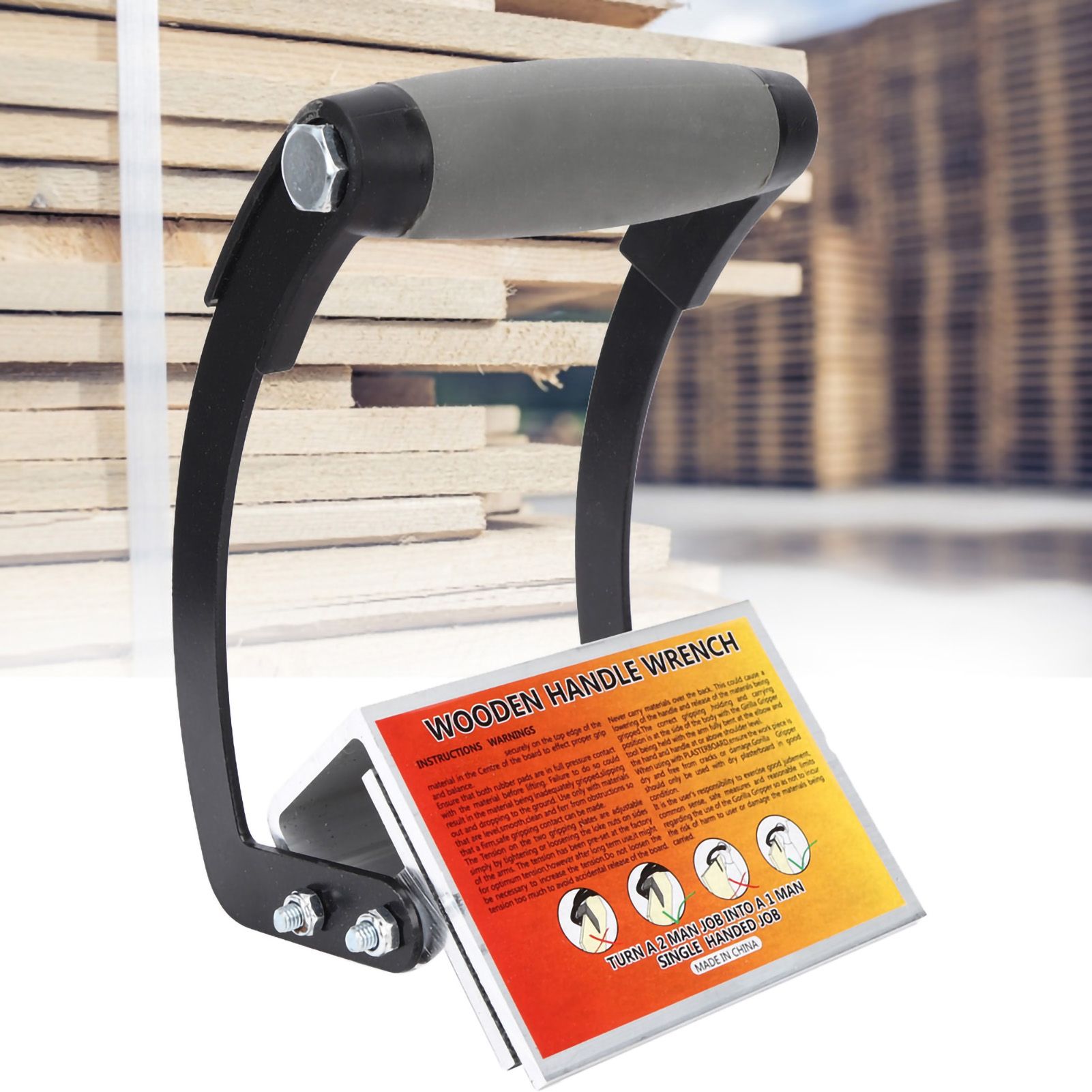 High stength Labor-saving Wood Board Fixture Wrench Carrying Transfer Tool view 6